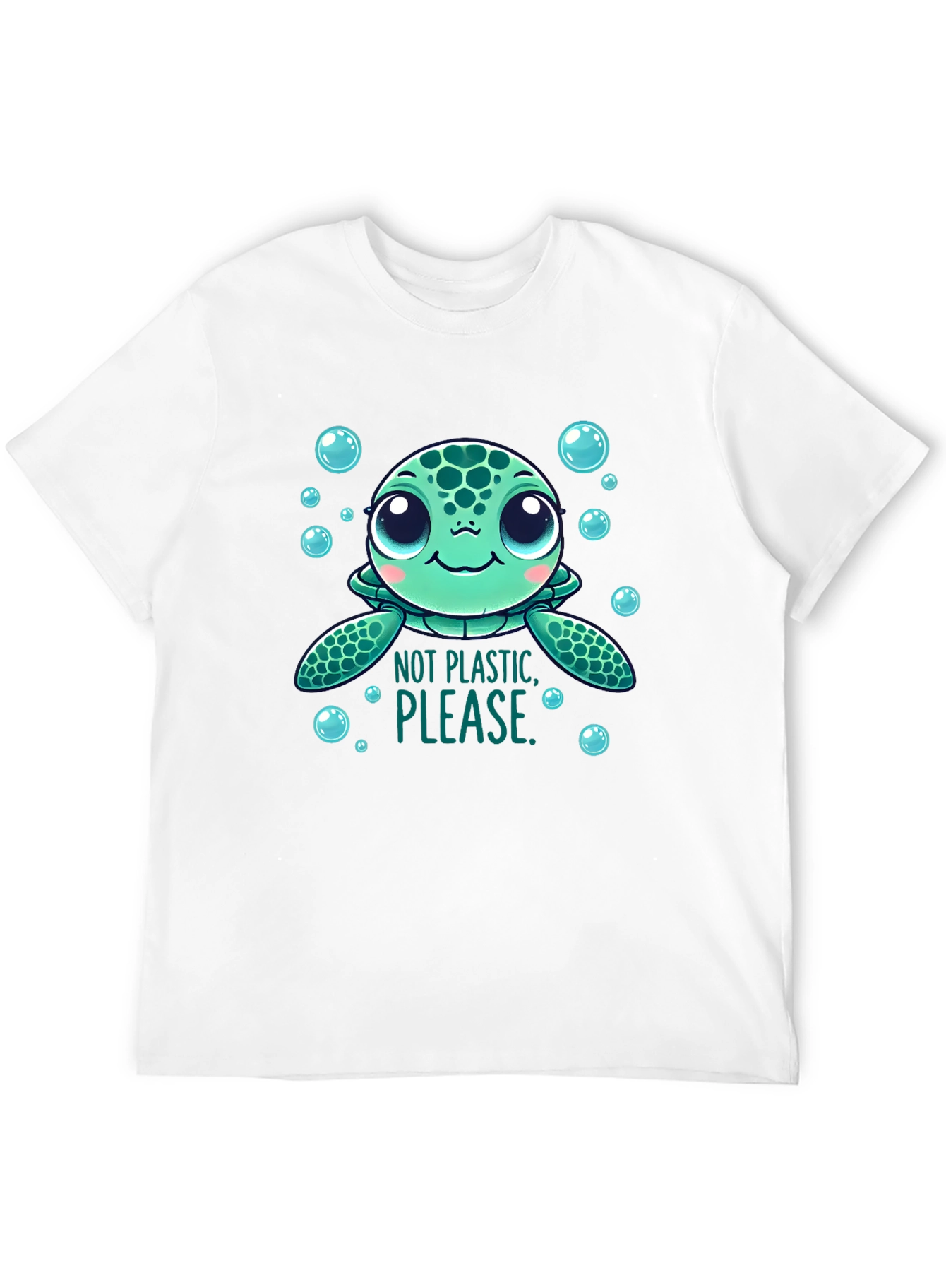 Not Plastic Please Turtle Graphic Tee