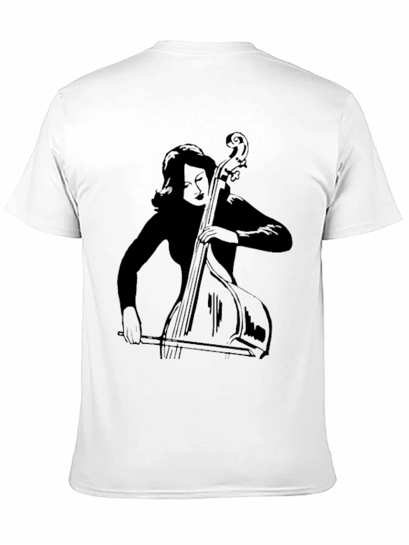 Black T-Shirt with Double Bass Design