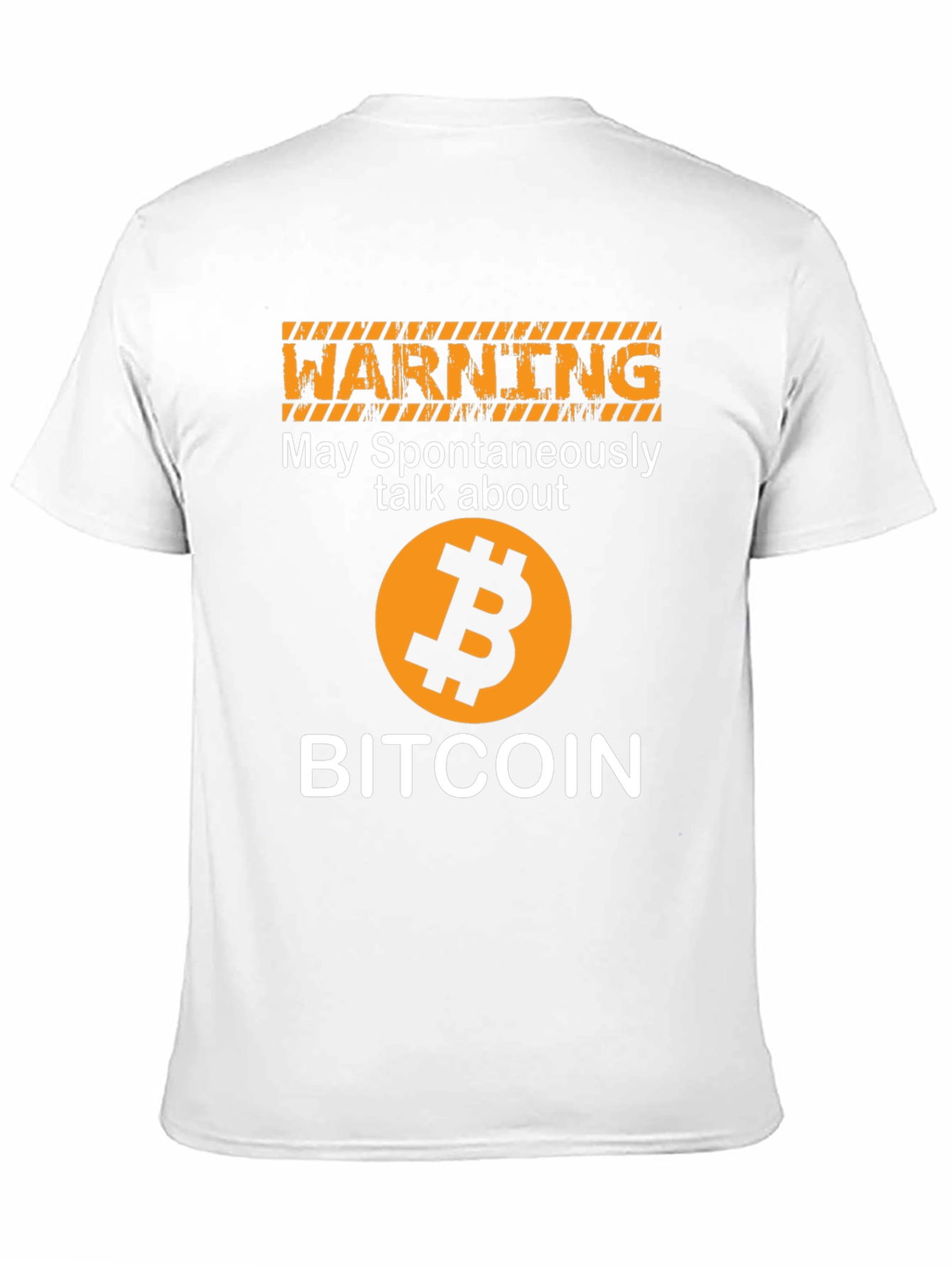 Bitcoin Warning Graphic T-Shirt Crypto Enthusiast Tee