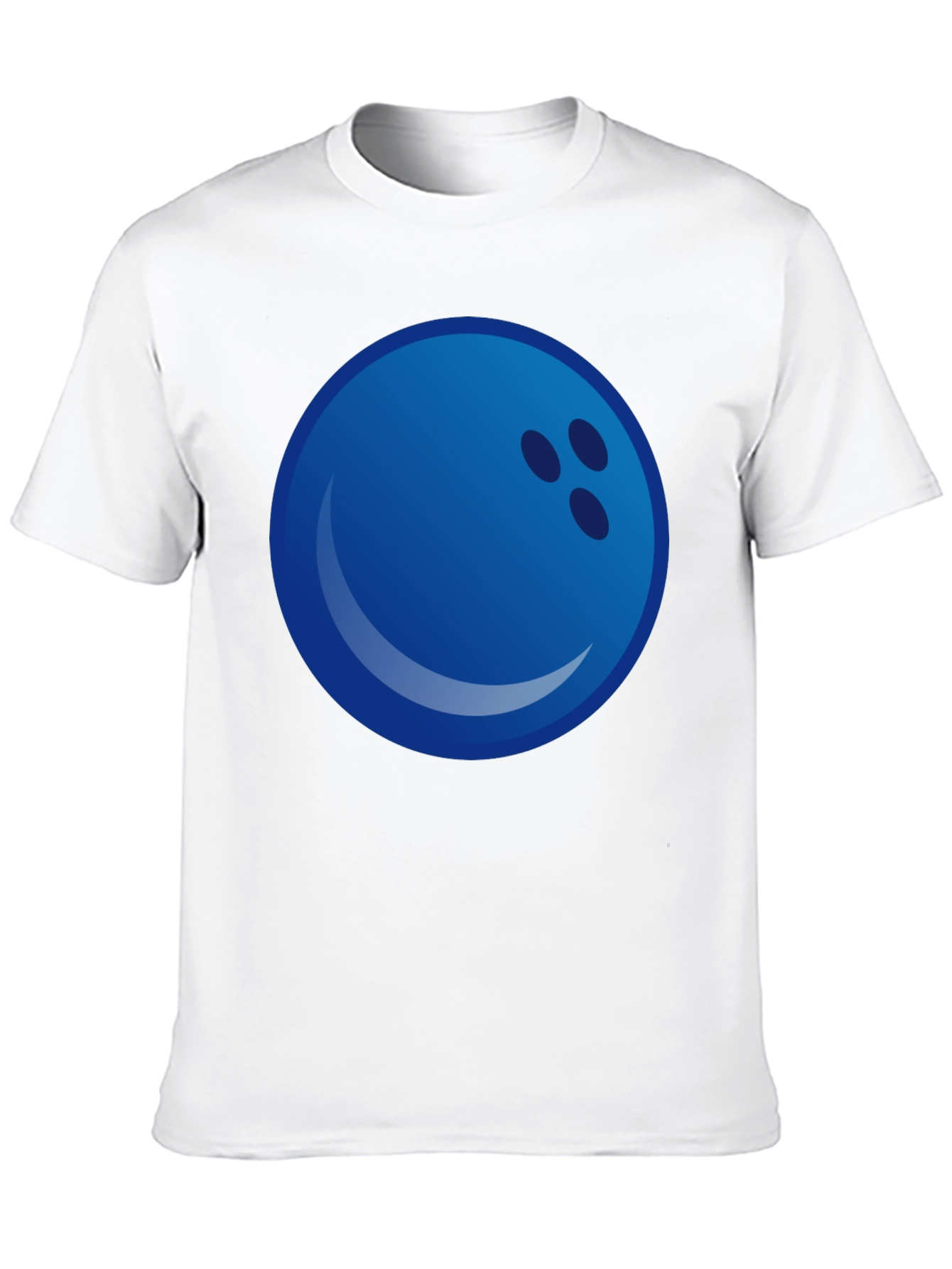 Blue Bowling Ball Graphic Tee - Strike Style!
