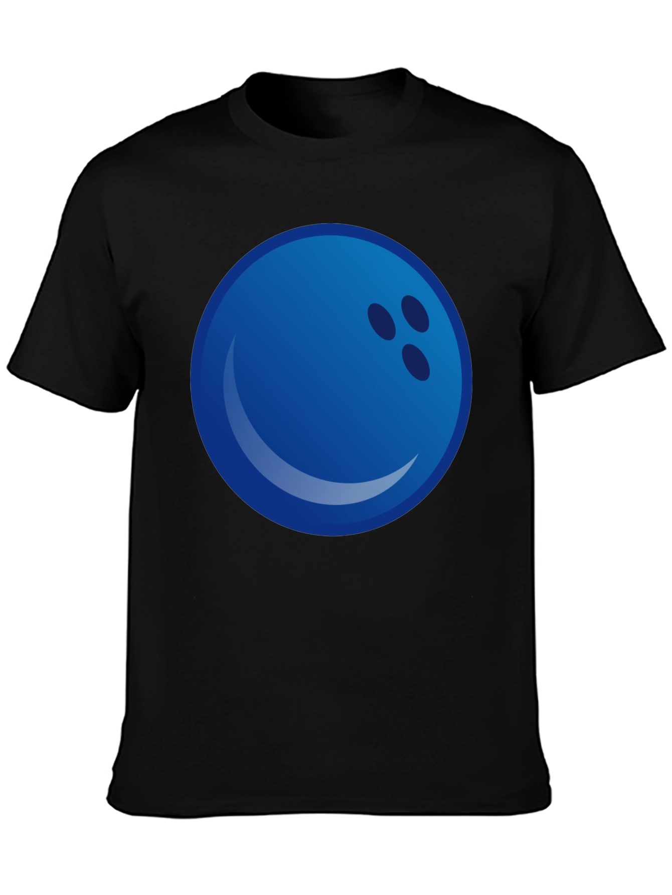 Blue Bowling Ball Graphic Tee - Strike Style!
