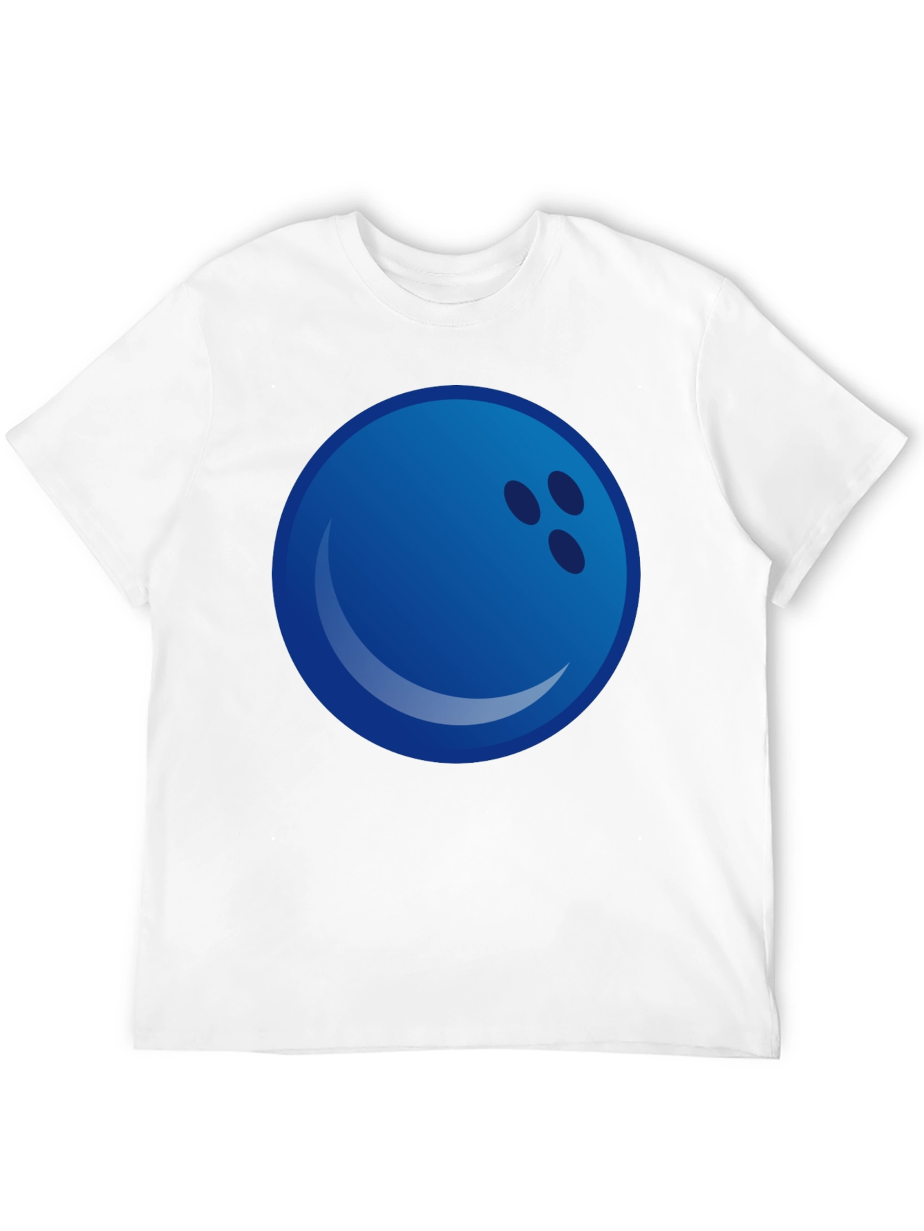 Blue Bowling Ball Graphic Tee - Strike Style!