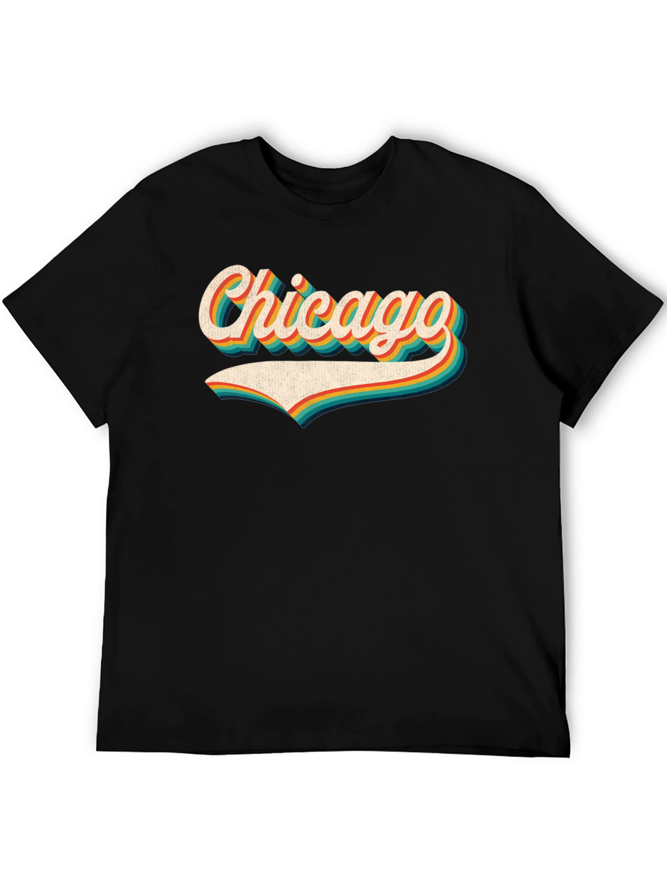 Retro Chicago Graphic Tee - Black T-Shirt