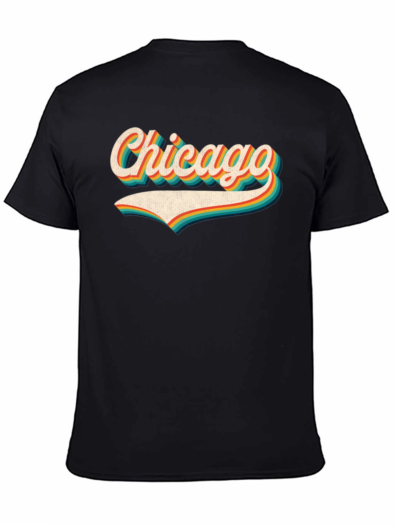 Retro Chicago Graphic Tee - Black T-Shirt