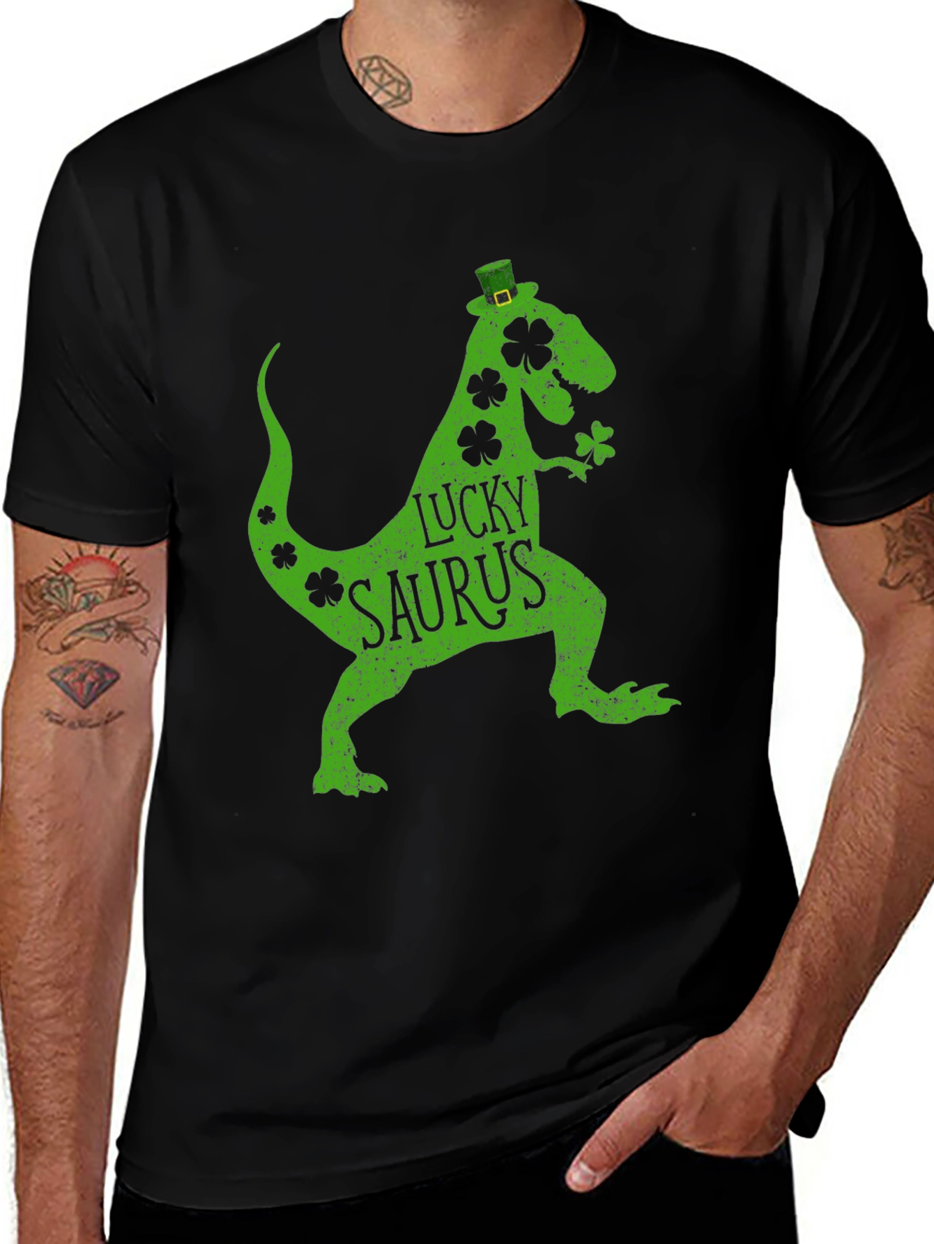 Lucky Saurus St. Patricks Day Graphic Tee