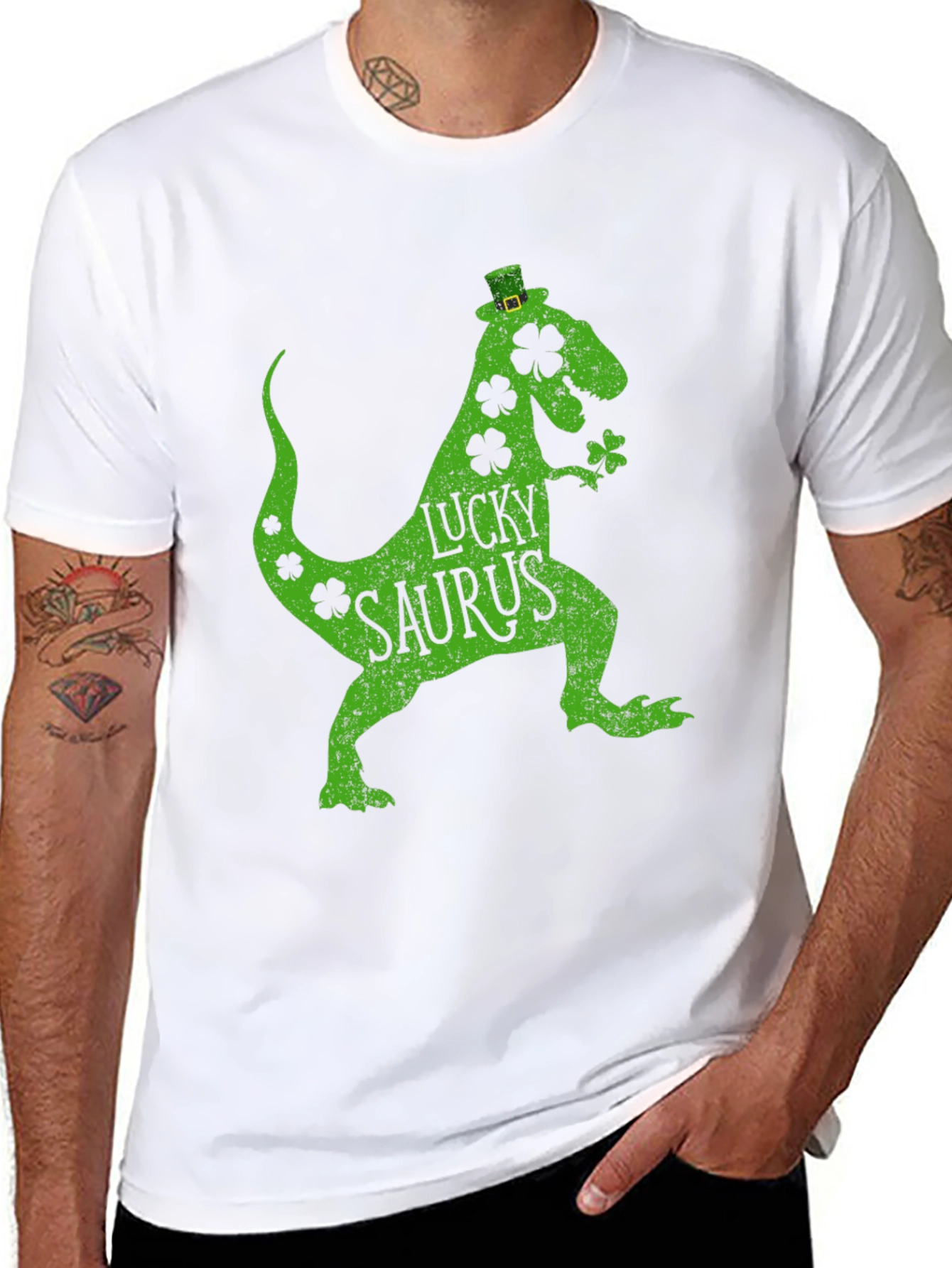 Lucky Saurus St. Patricks Day Graphic Tee