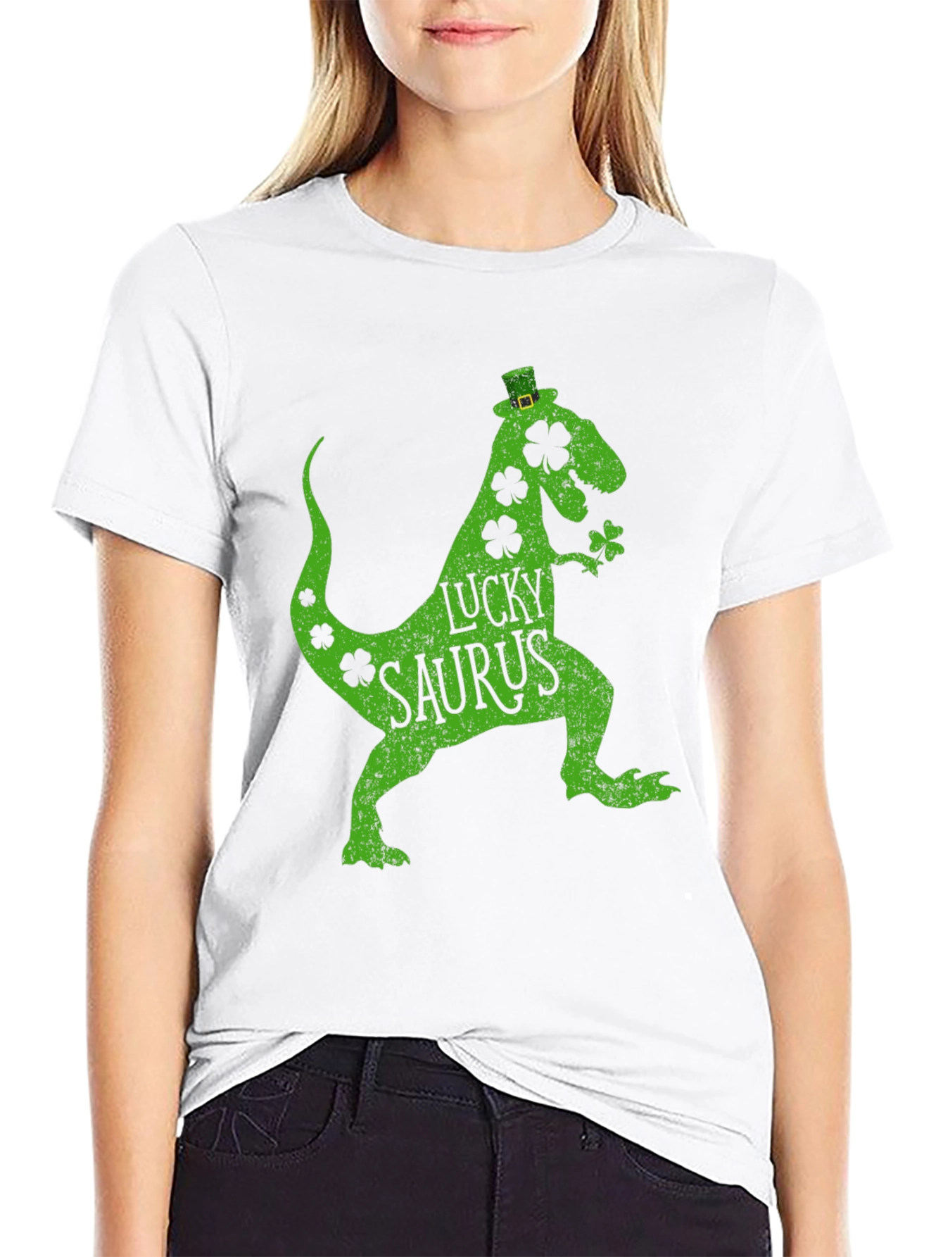 Lucky Saurus St. Patricks Day Graphic Tee