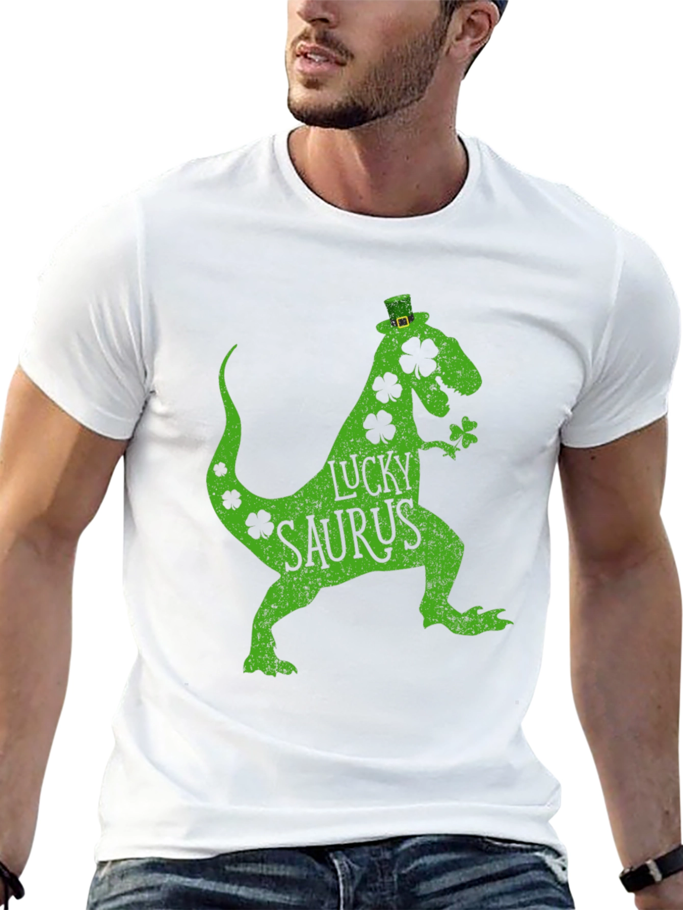 Lucky Saurus St. Patricks Day Graphic Tee