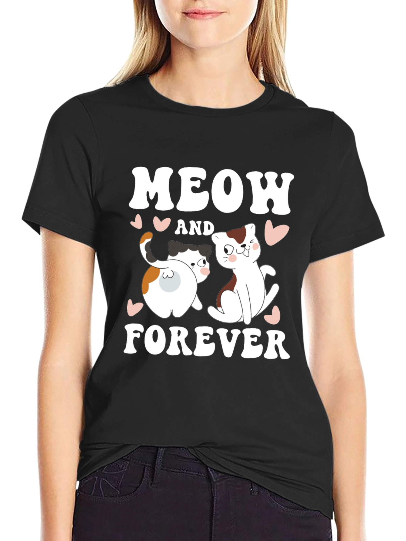 Meow and Forever Cat Lover T-Shirt