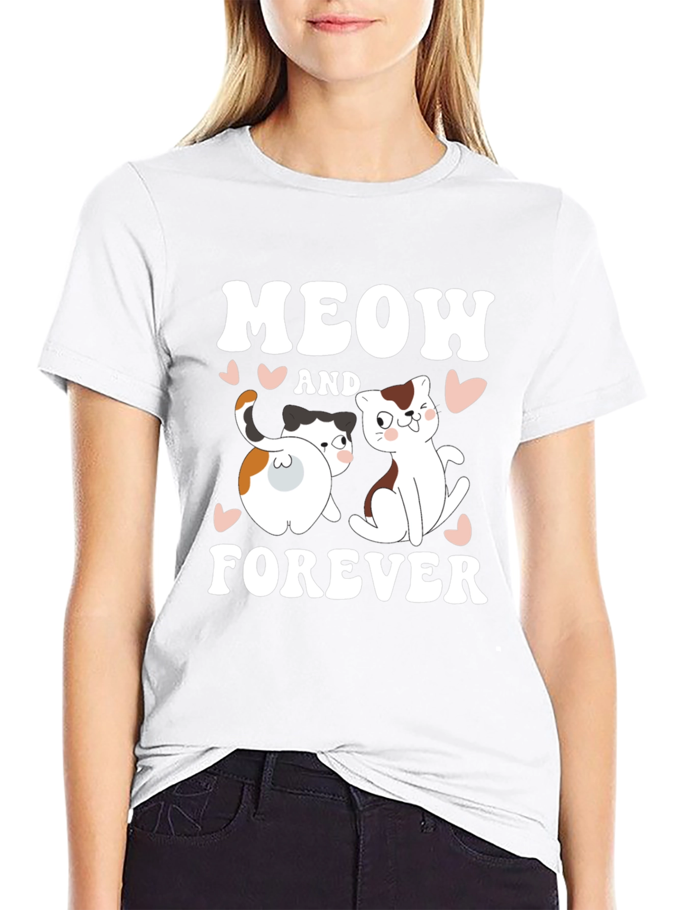 Meow and Forever Cat Lover T-Shirt