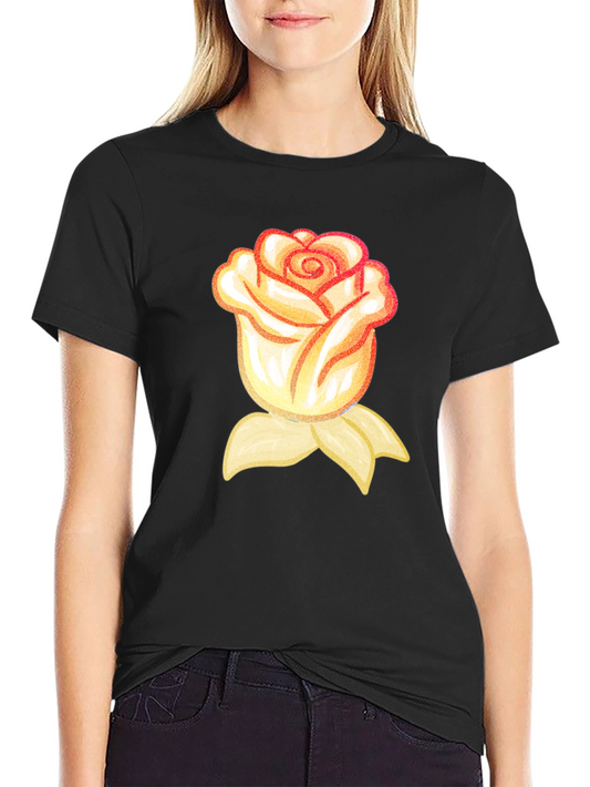 Rose Graphic T-Shirt - Black
