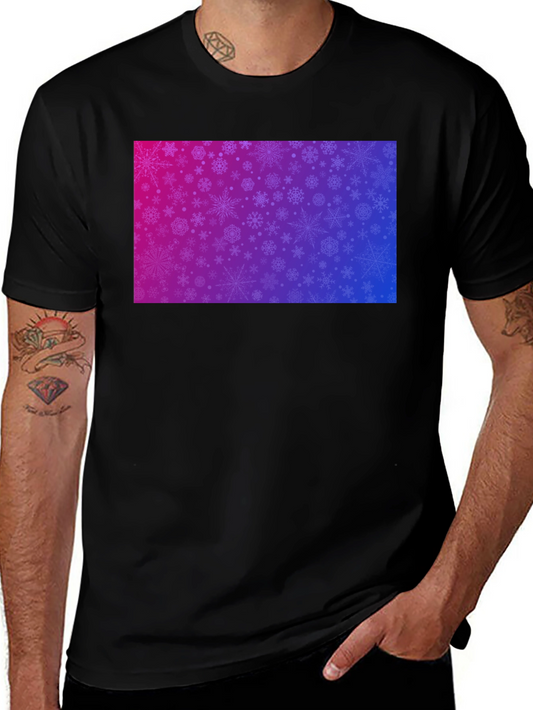 Snowflake Gradient Tee - Stylish Winter Apparel