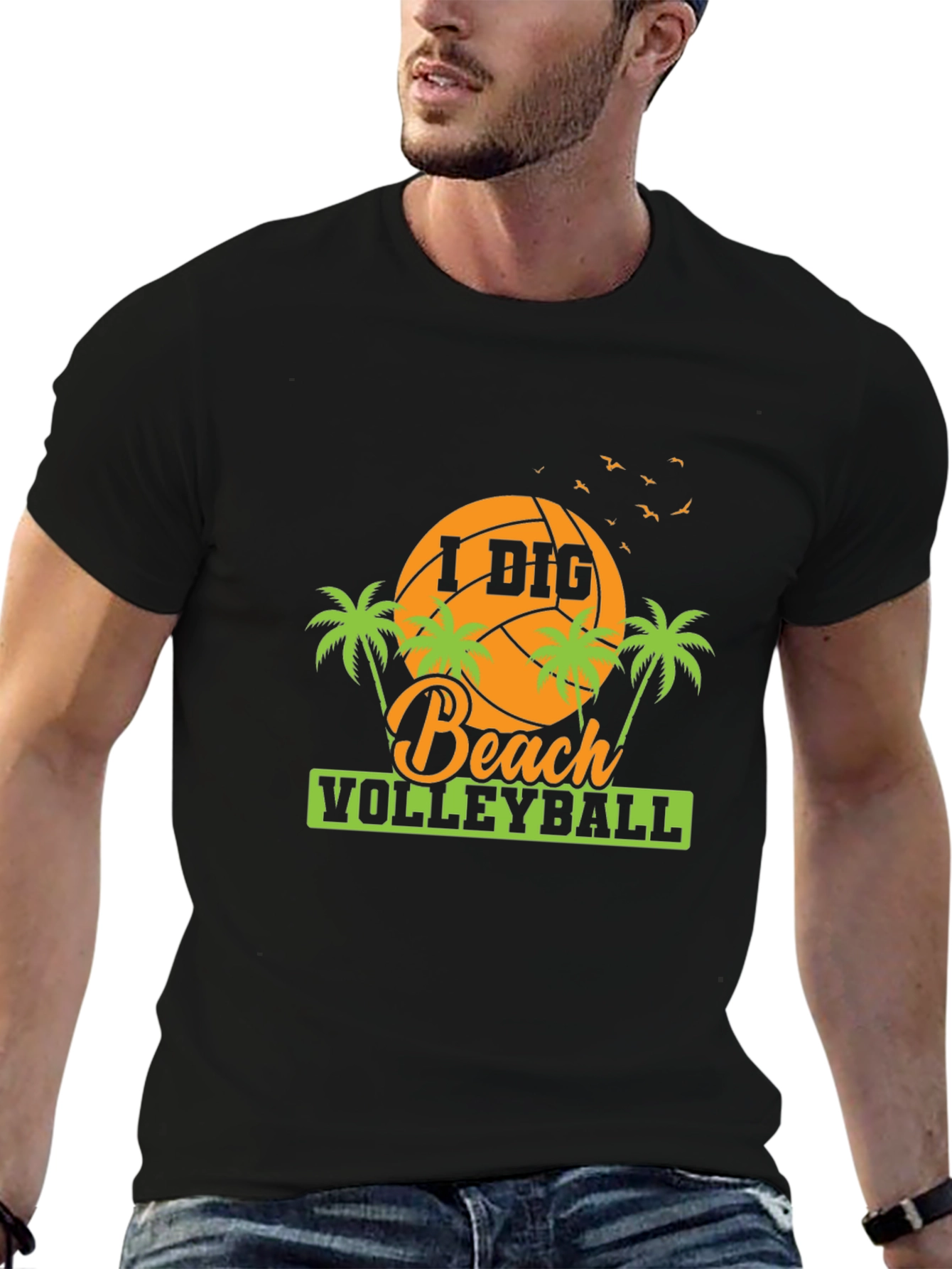 I Dig Beach Volleyball Graphic Tee