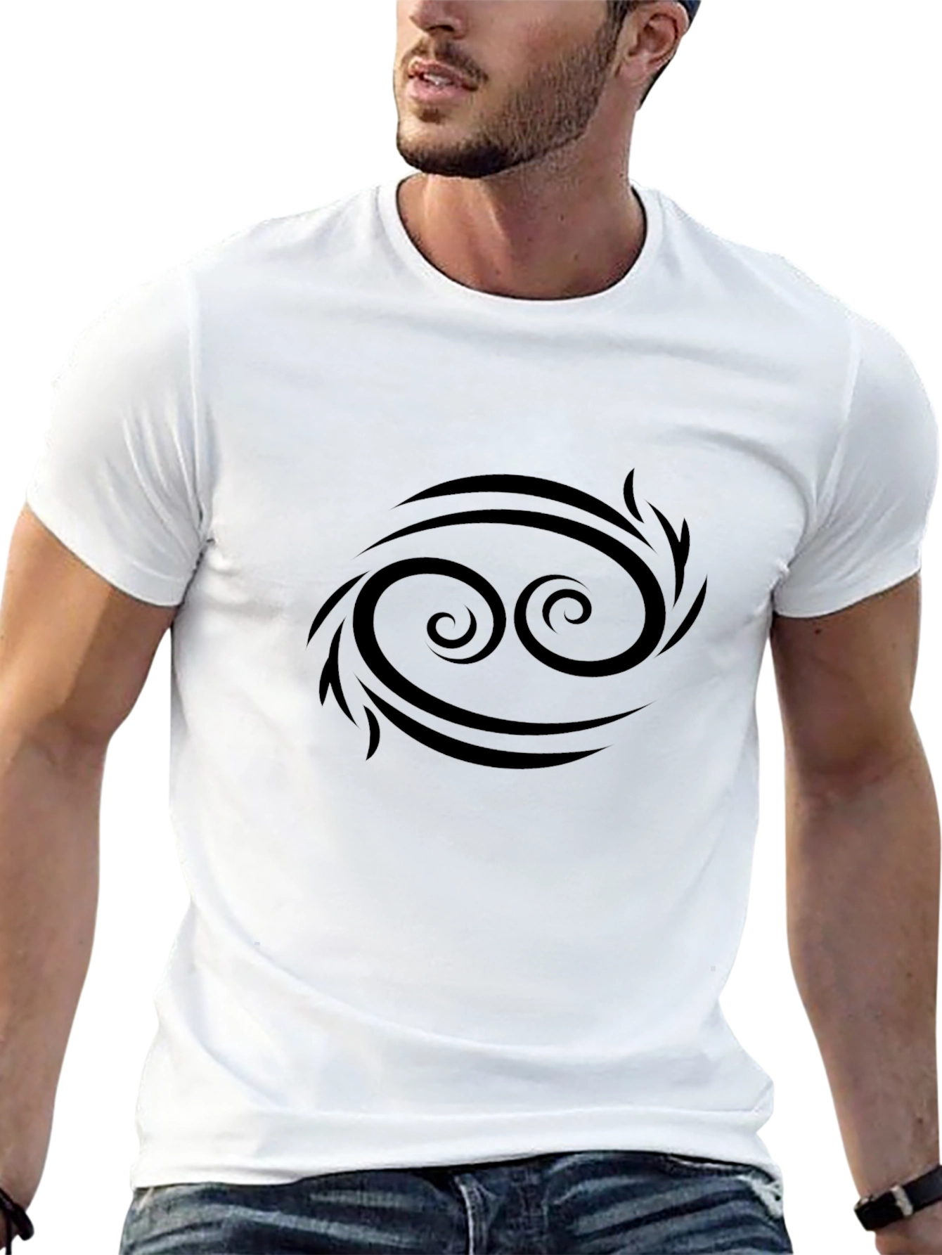Cancer Zodiac T-Shirt - Black Graphic Tee