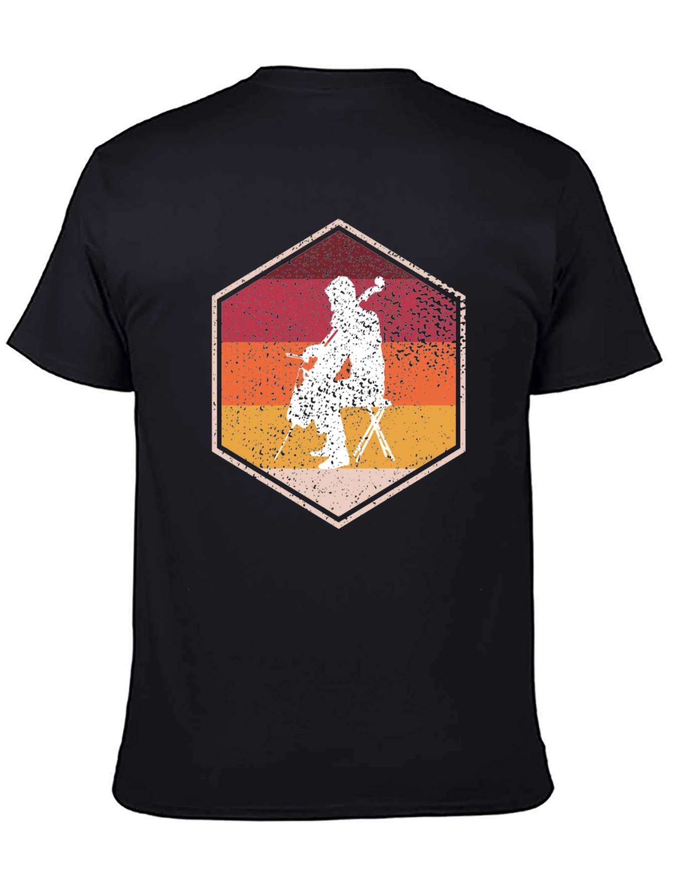 Cello Player Graphic Tee - Retro Style