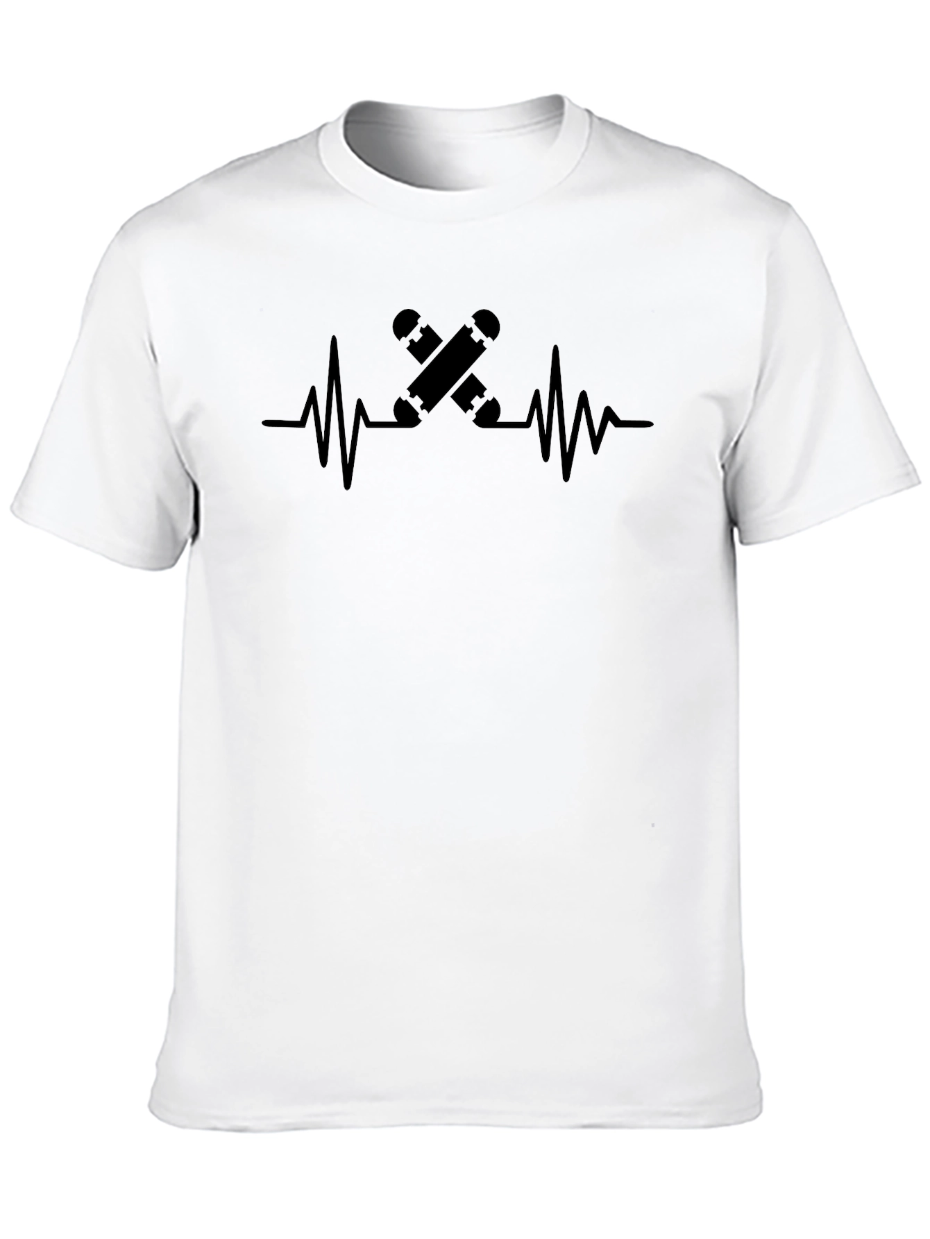 Skateboard Heartbeat Graphic T-Shirt