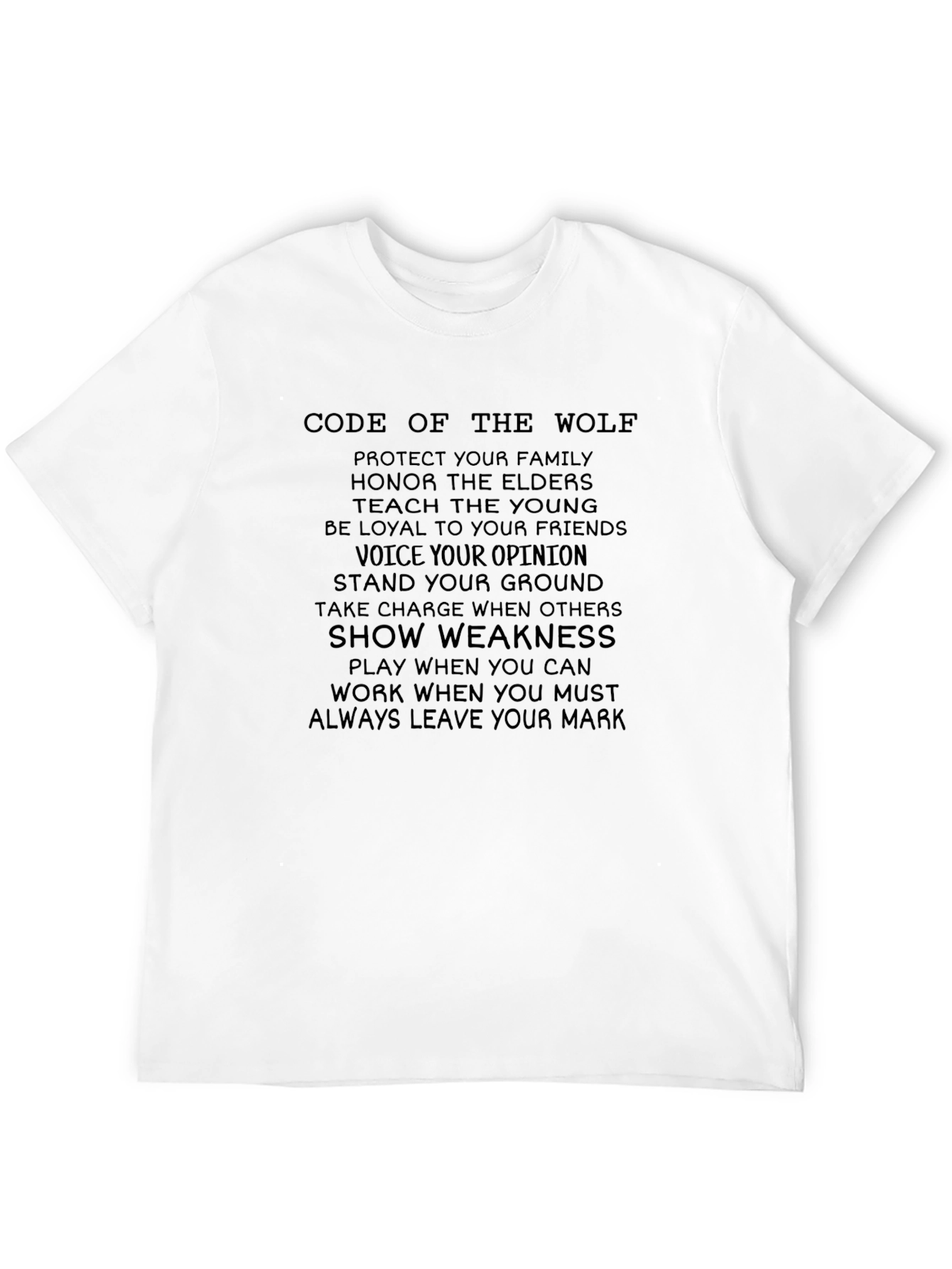 Code of the Wolf Graphic Tee - Black