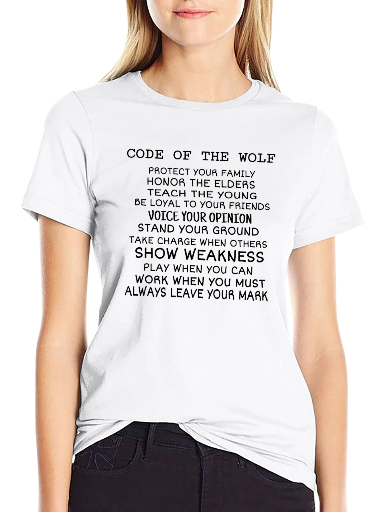 Code of the Wolf Graphic Tee - Black
