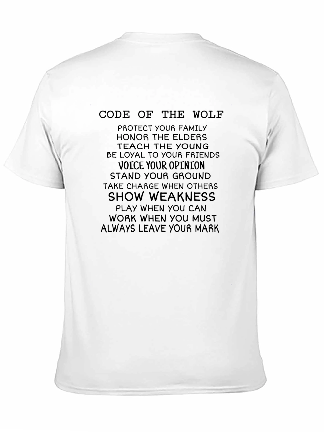 Code of the Wolf Graphic Tee - Black