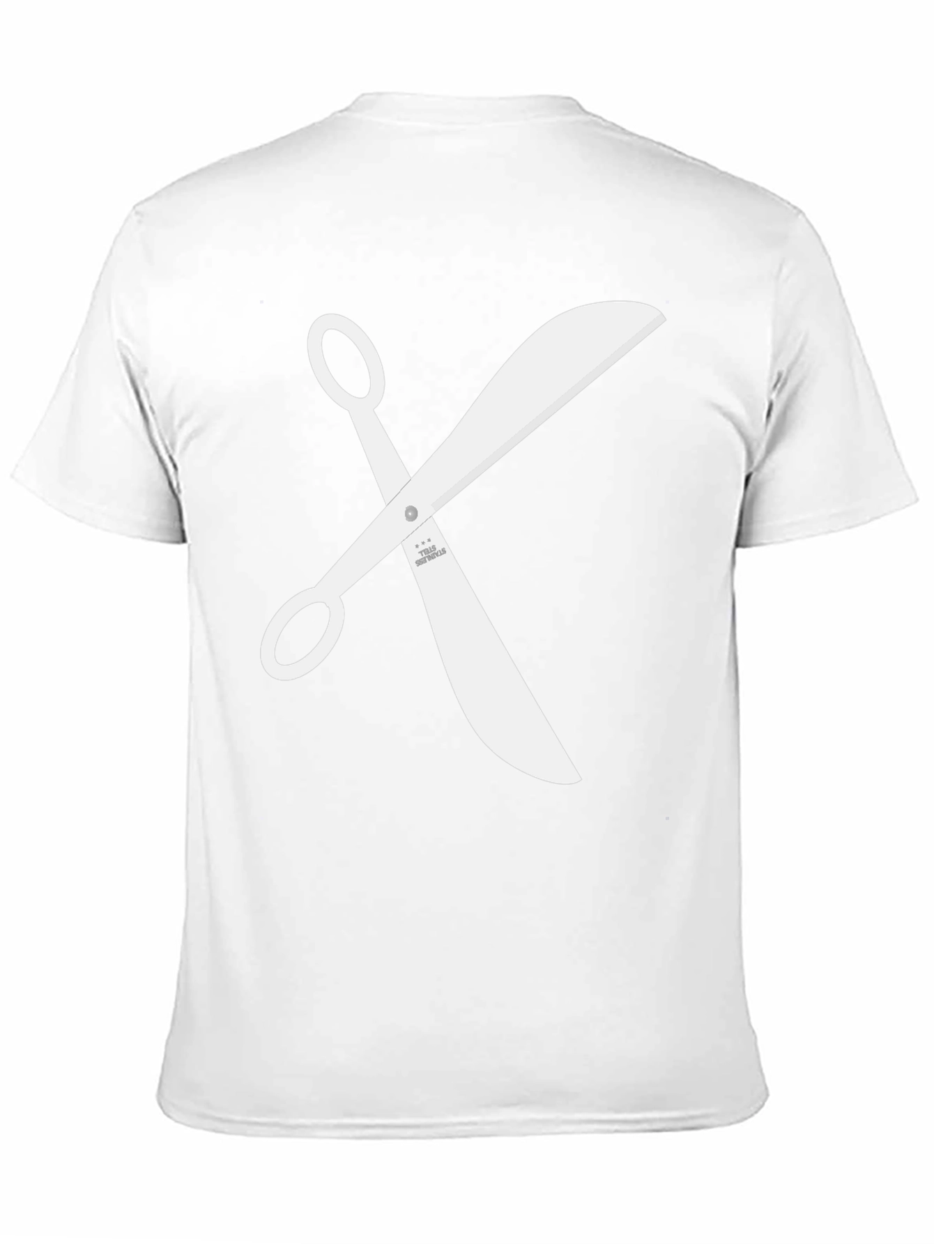 Scissors Graphic Tee - Black Casual T-Shirt