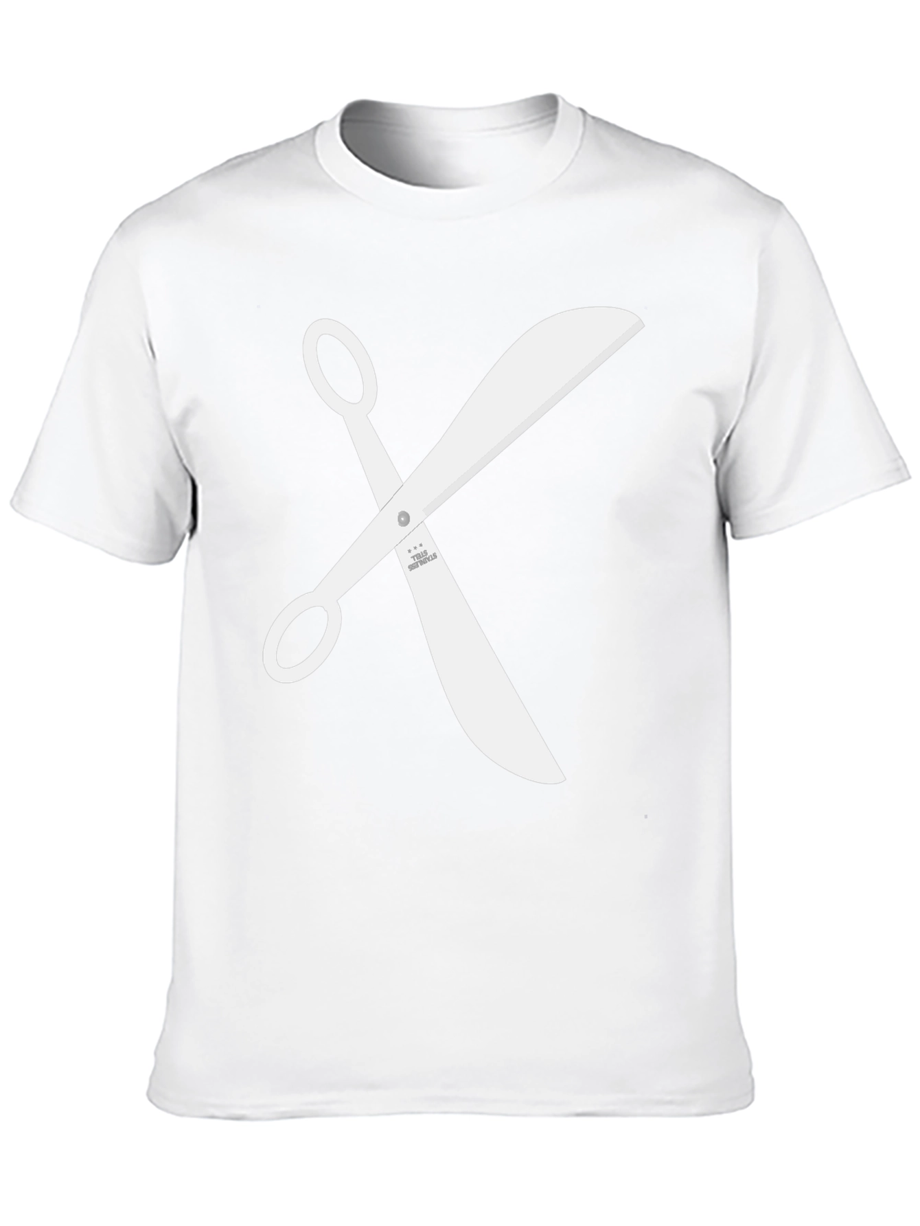 Scissors Graphic Tee - Black Casual T-Shirt