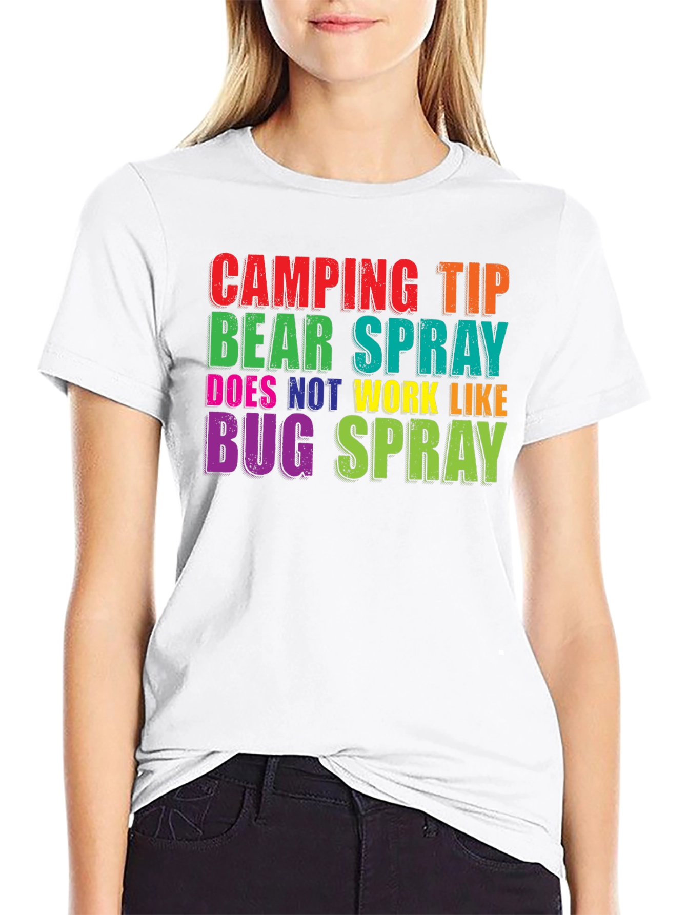 Camping Tip Bear Spray Funny Graphic Tee