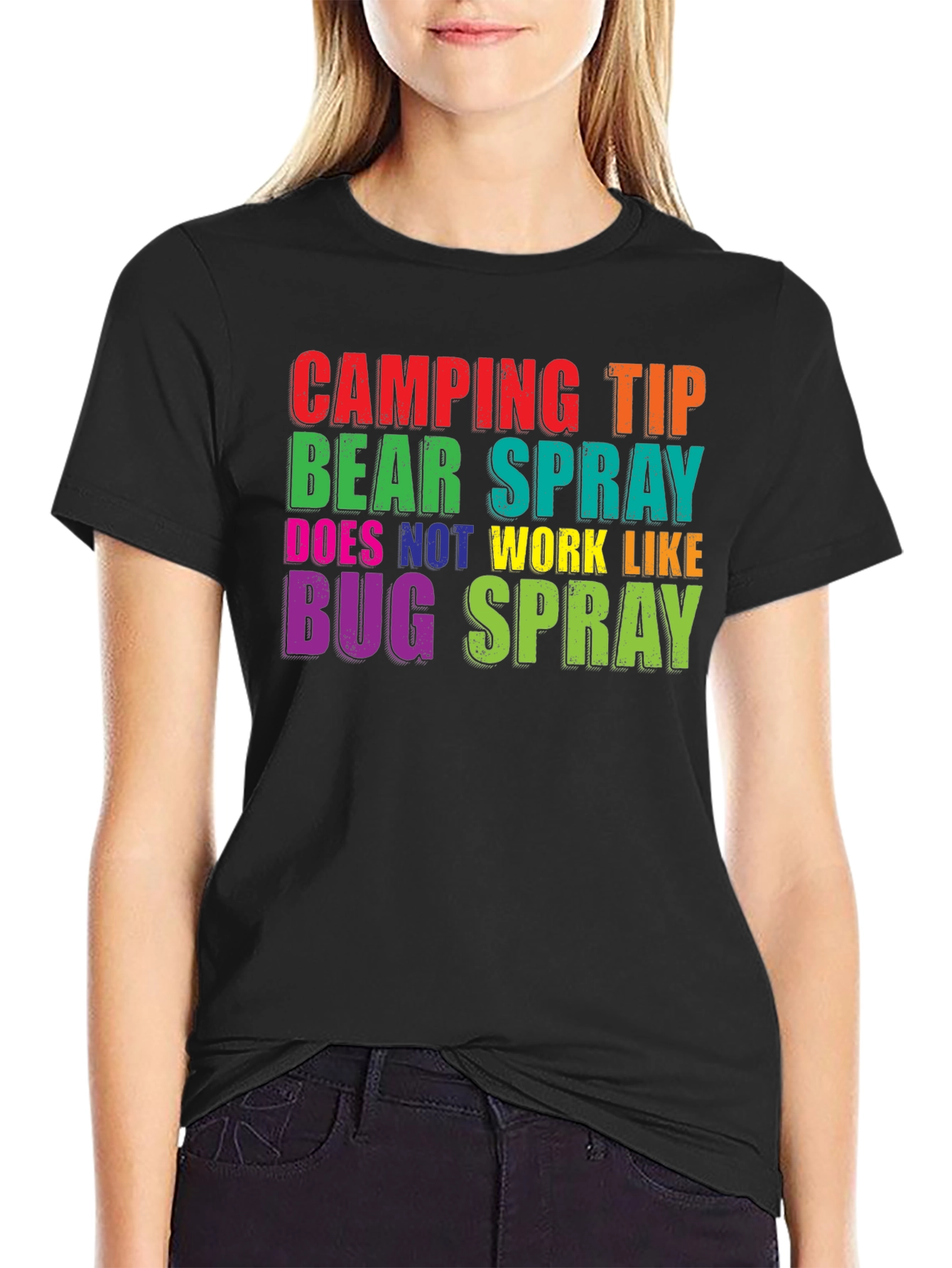 Camping Tip Bear Spray Funny Graphic Tee