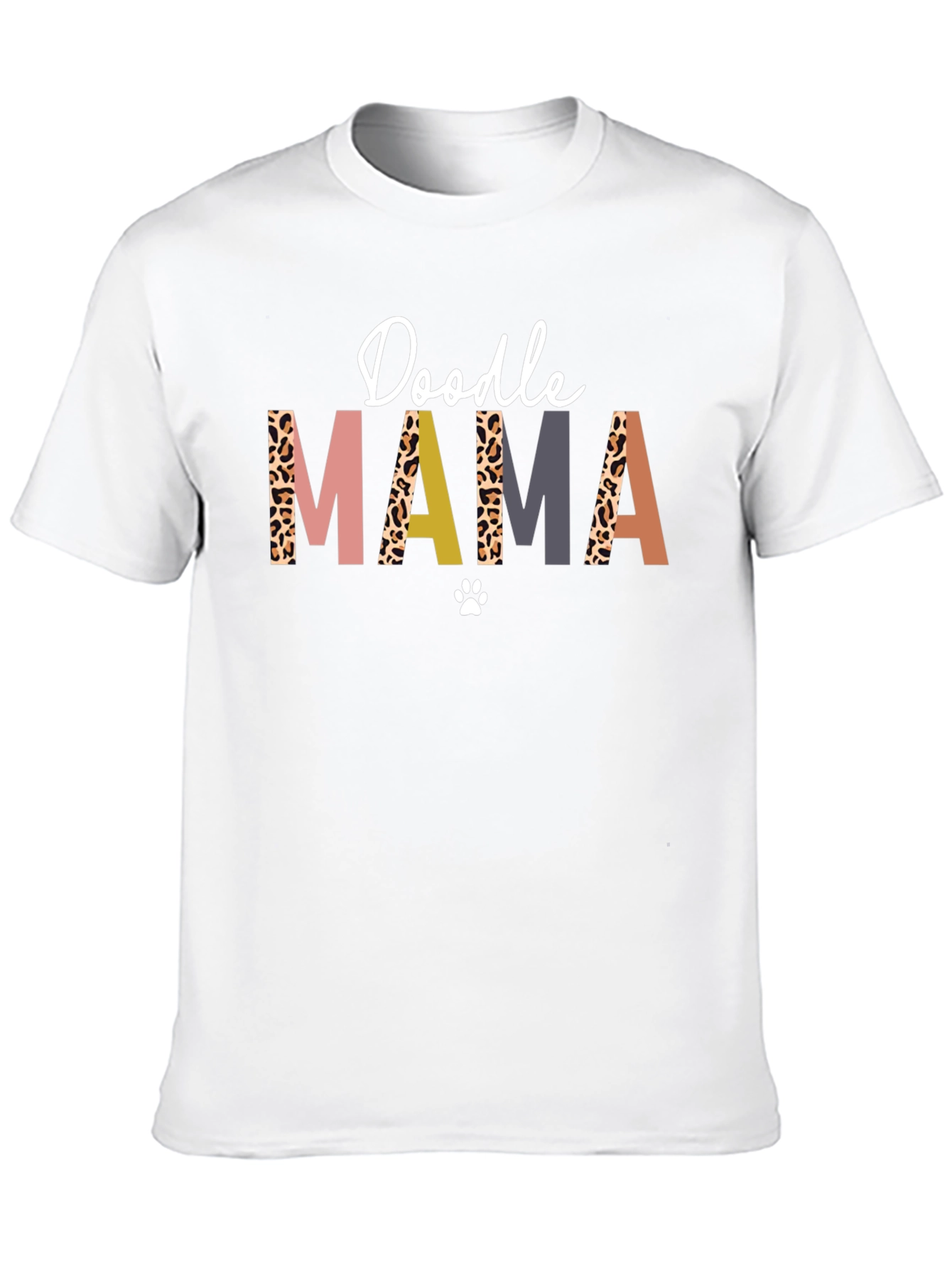 Doodle Mama T-Shirt - Leopard Print