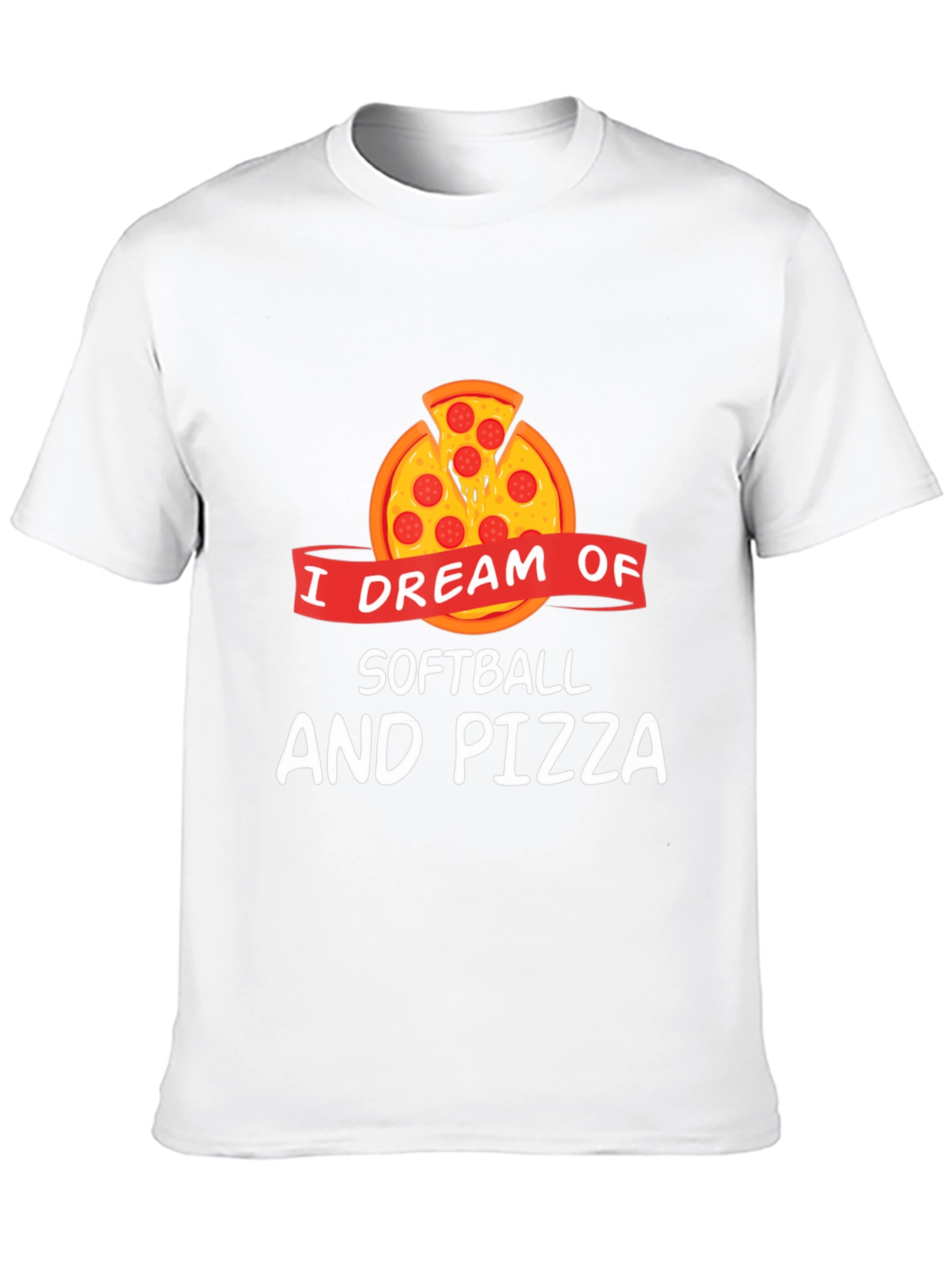Softball & Pizza Dream T-Shirt - Funny Graphic Tee