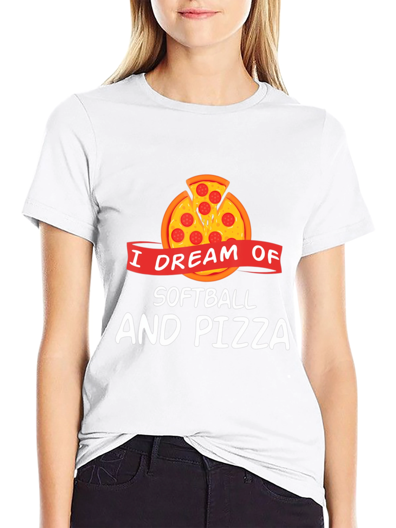 Softball & Pizza Dream T-Shirt - Funny Graphic Tee