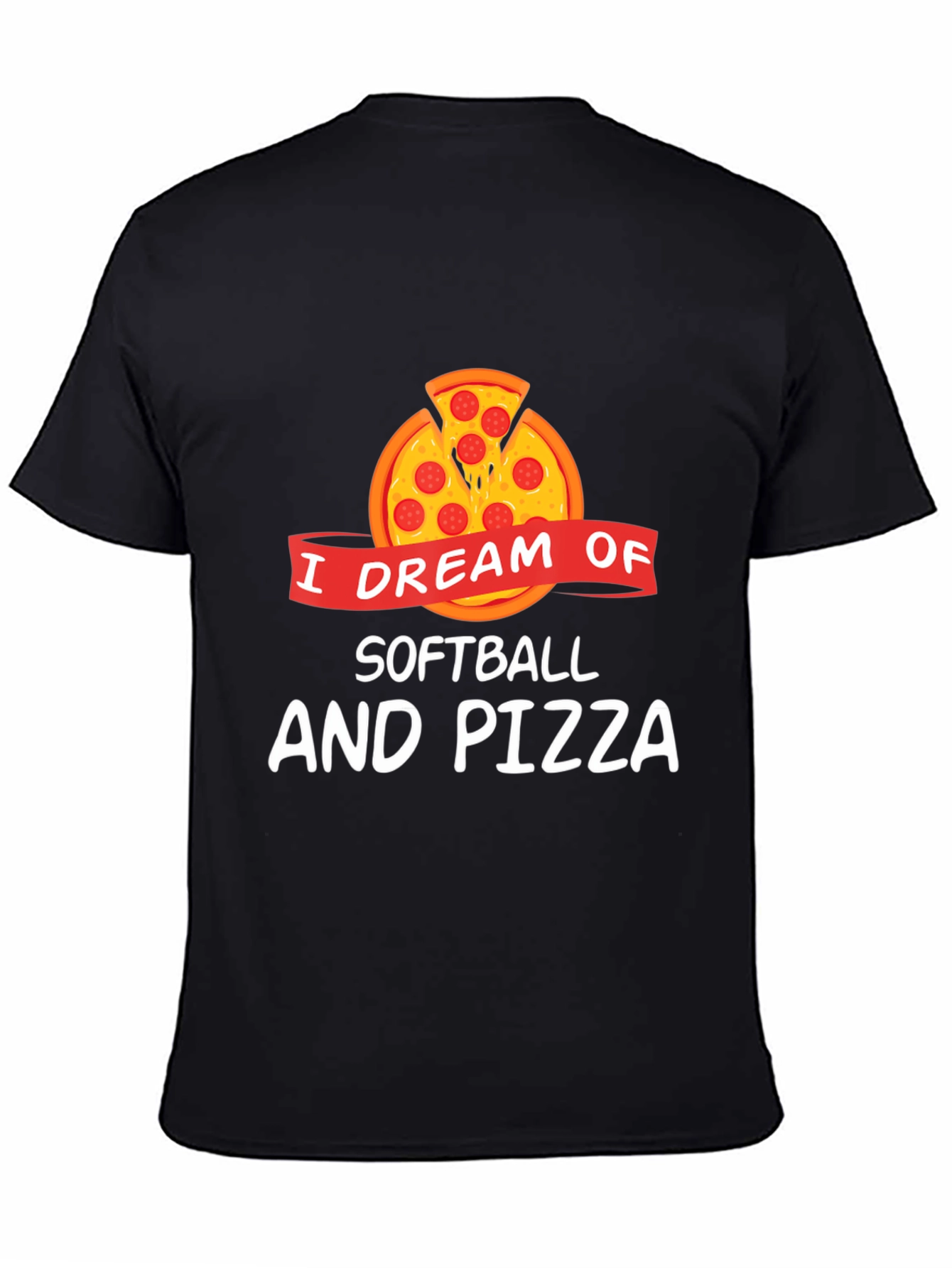 Softball & Pizza Dream T-Shirt - Funny Graphic Tee
