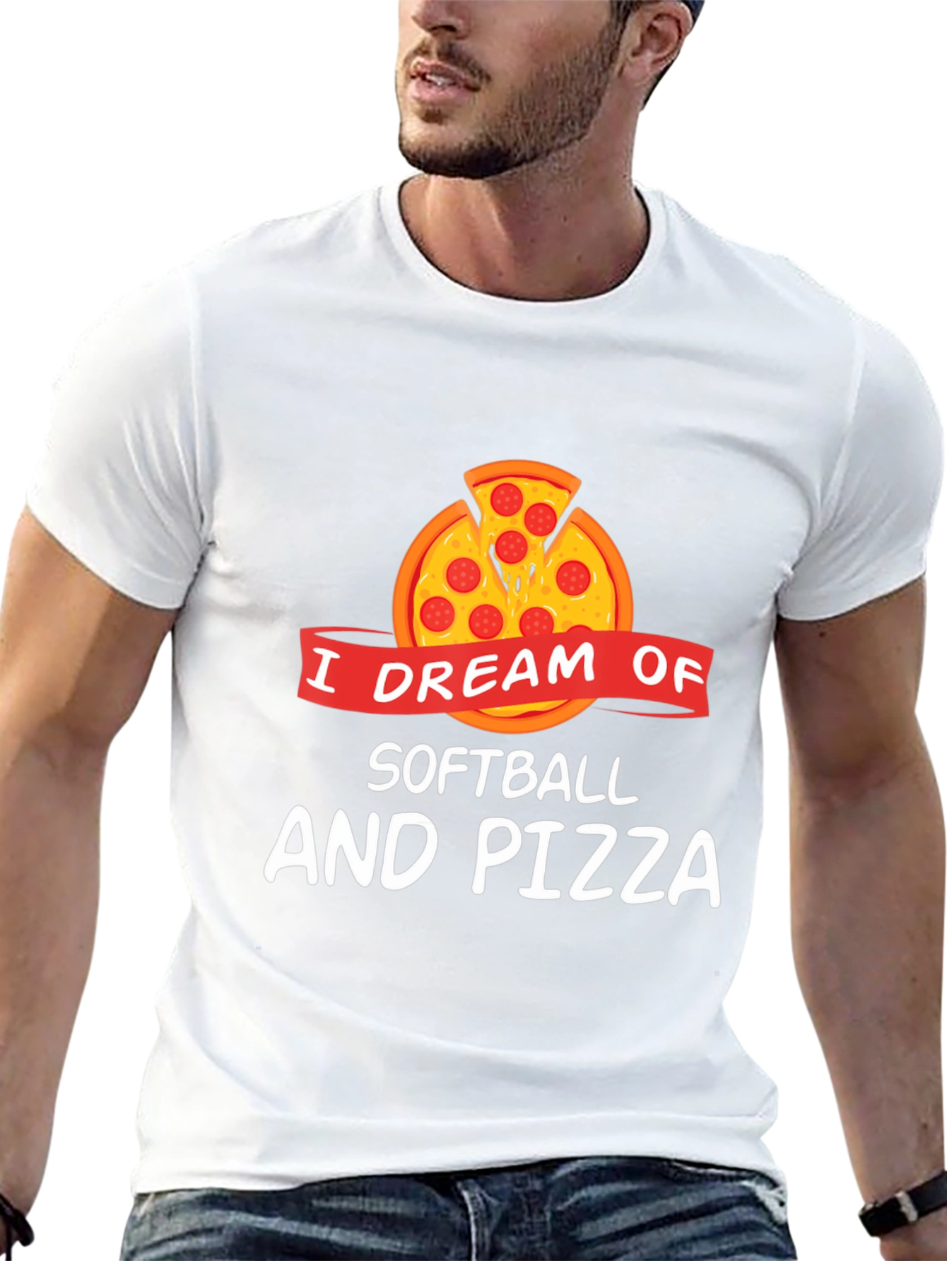 Softball & Pizza Dream T-Shirt - Funny Graphic Tee