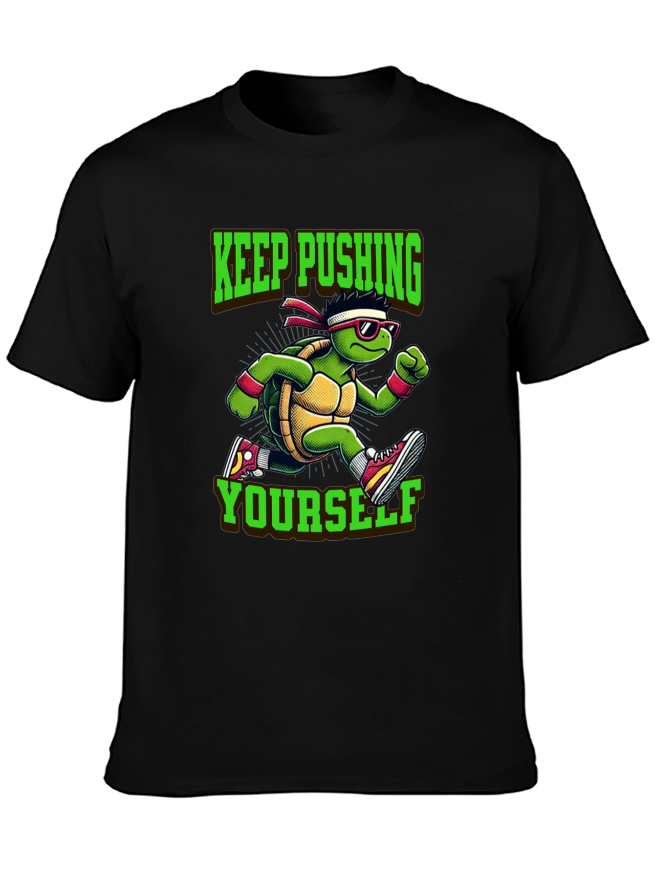 Keep Pushing Turtle Graphic Tee