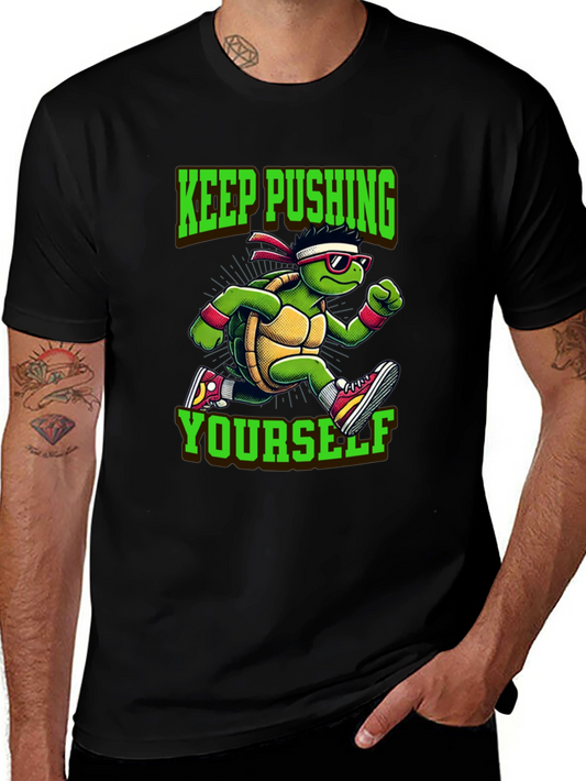 Keep Pushing Turtle Graphic Tee