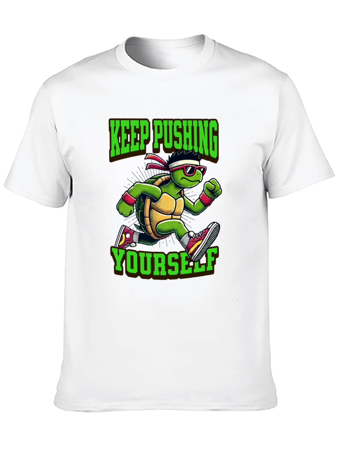 Keep Pushing Turtle Graphic Tee