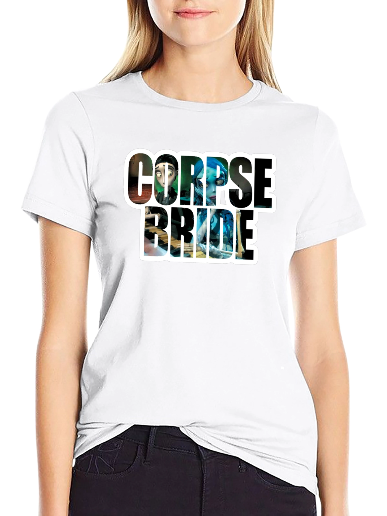Corpse Bride Graphic T-Shirt - Black
