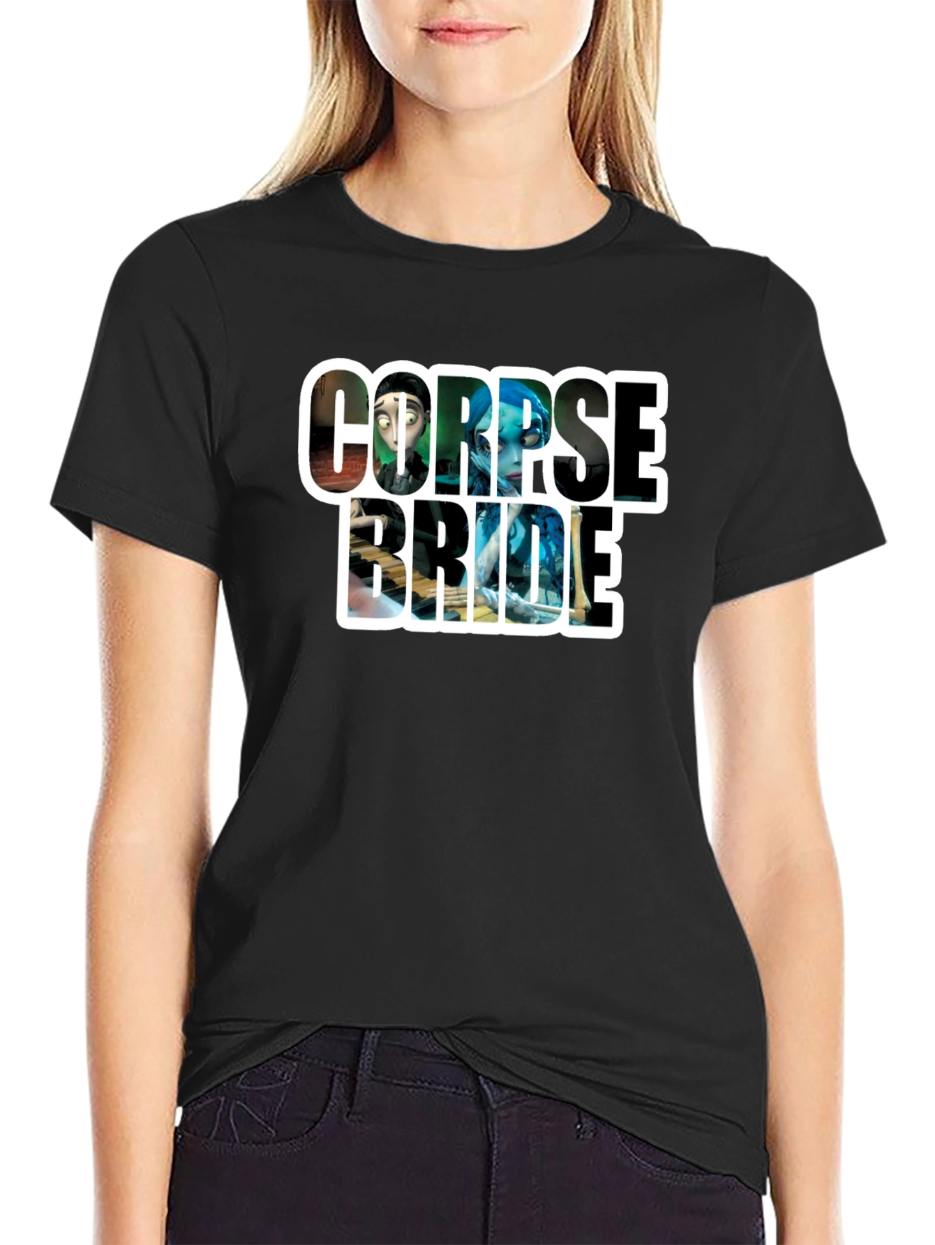 Corpse Bride Graphic T-Shirt - Black