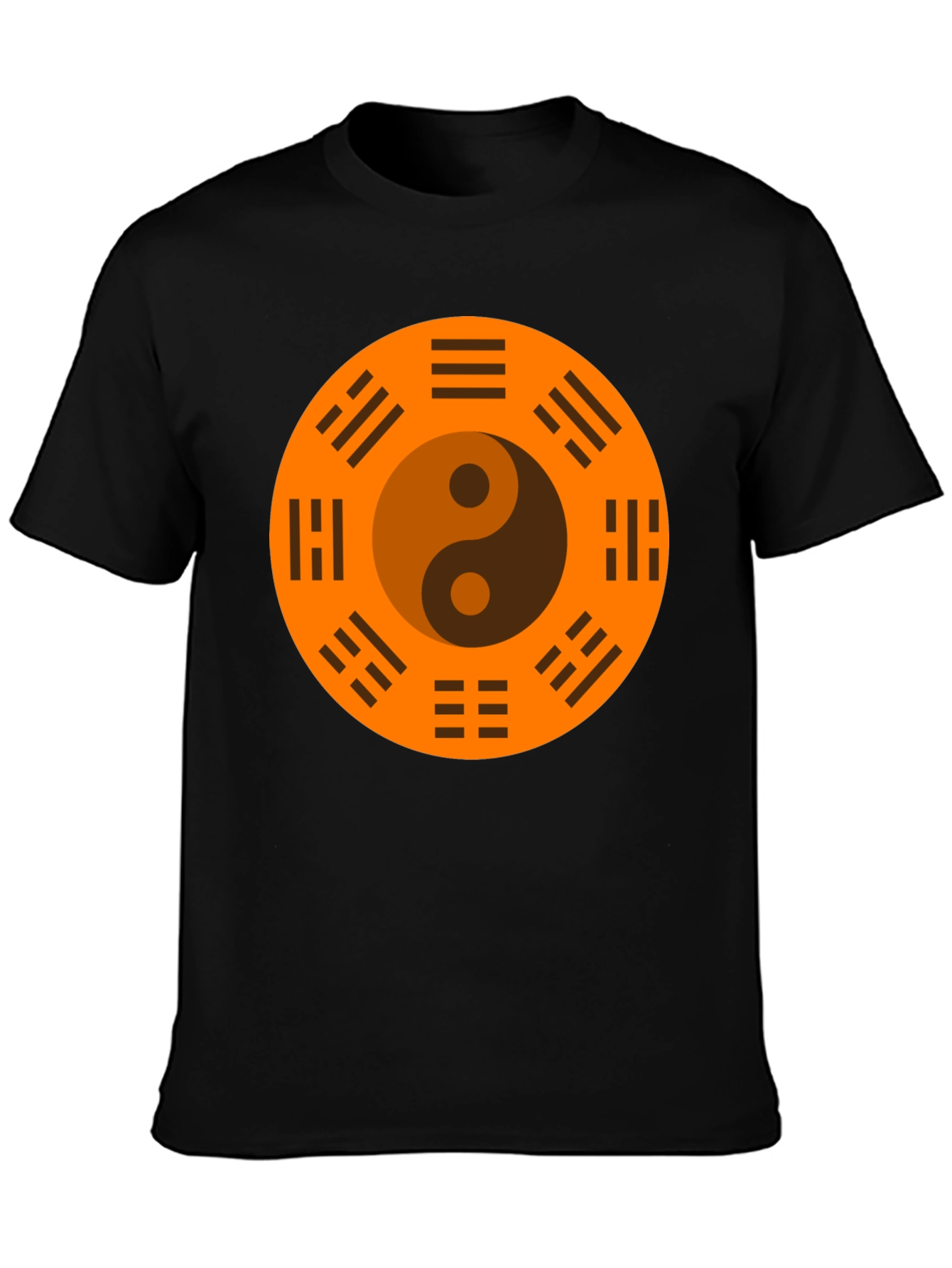 Yin Yang Bagua Black T-Shirt - Balance & Harmony