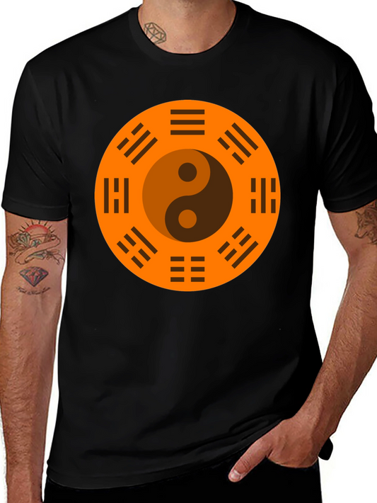 Yin Yang Bagua Black T-Shirt - Balance & Harmony