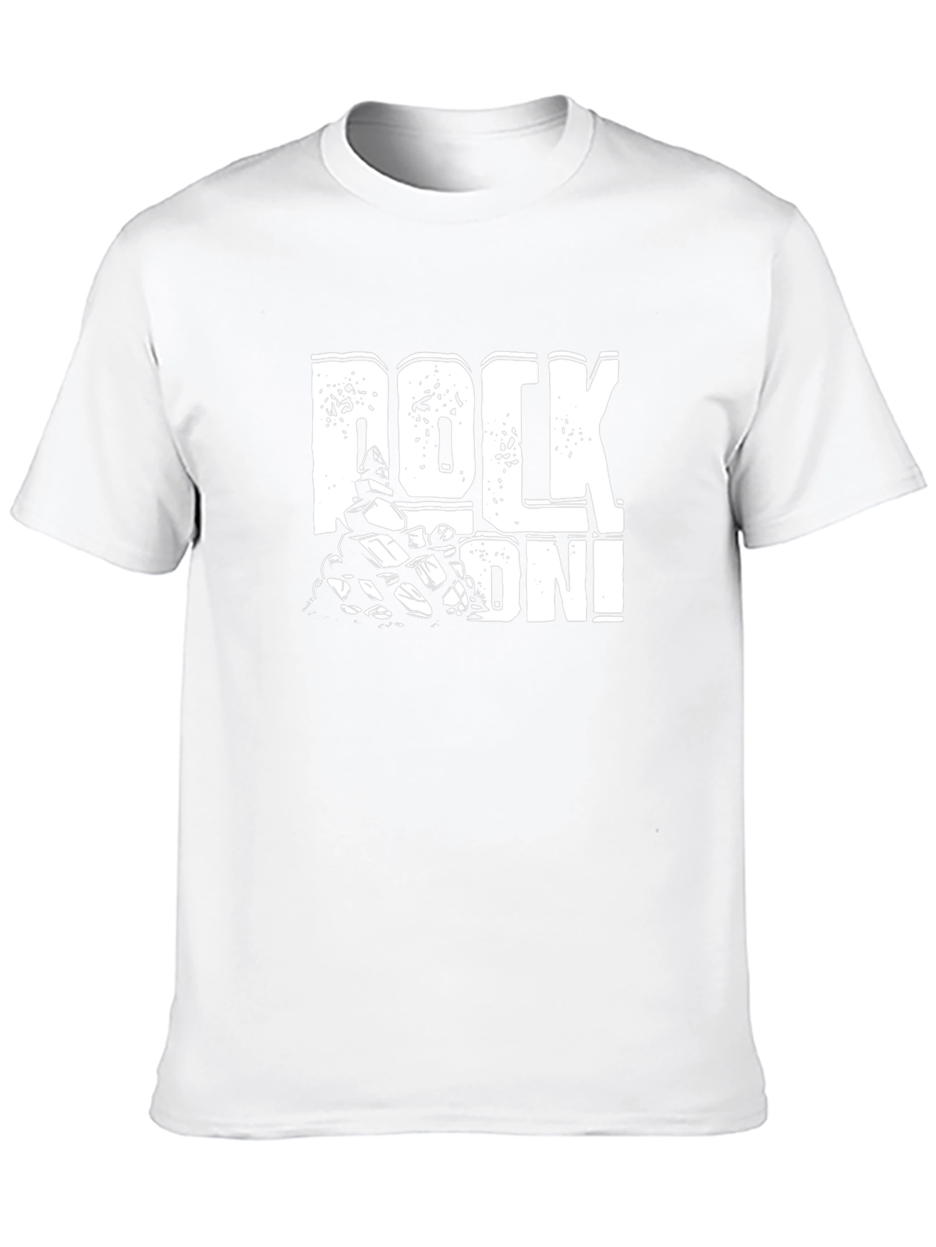 Rock On! Graphic Print Mens Black T-Shirt