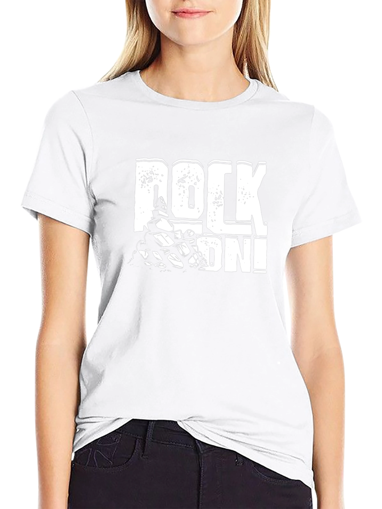 Rock On! Graphic Print Mens Black T-Shirt