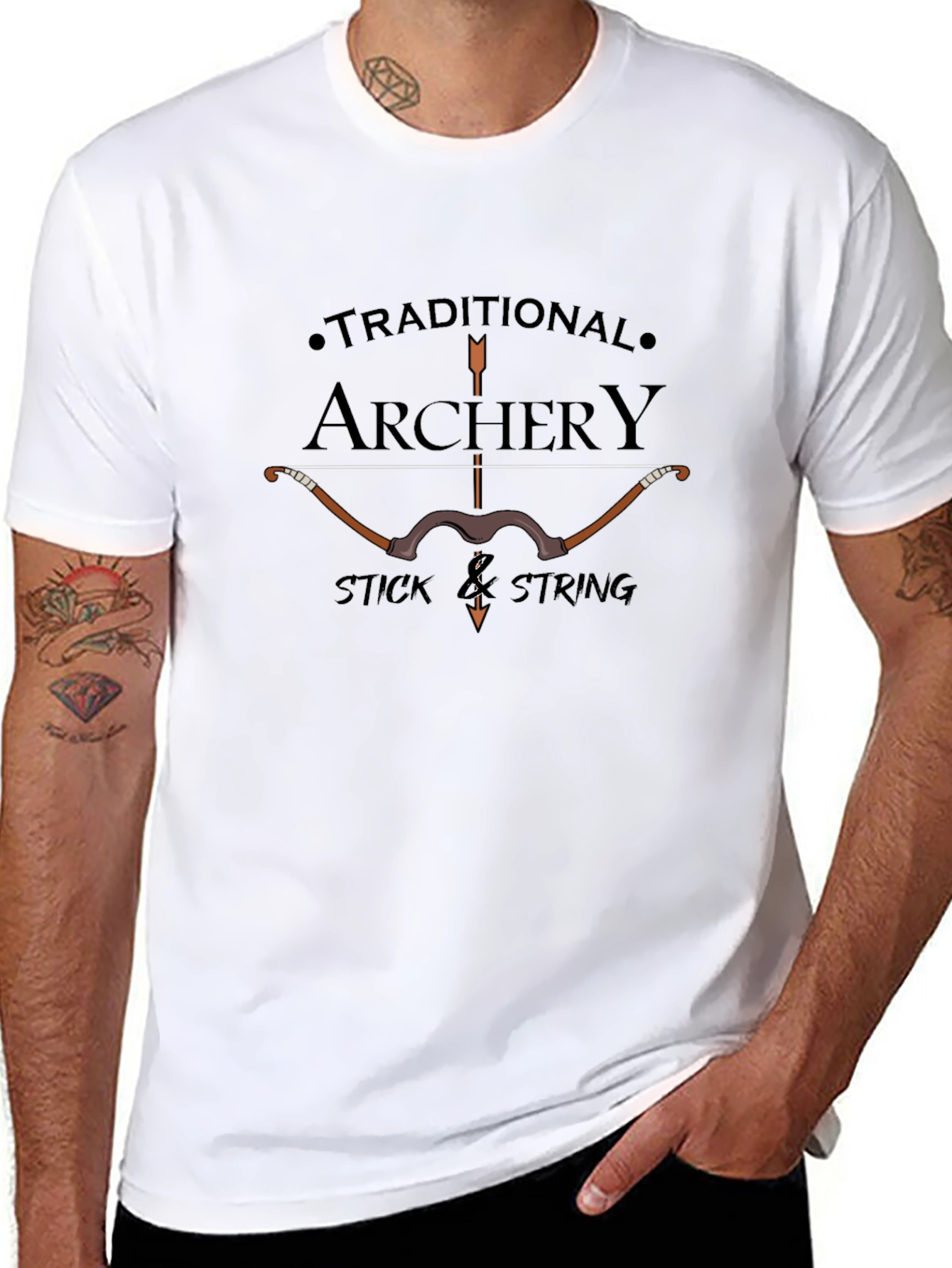 Traditional Archery T-Shirt - Stick and String Bow Tee