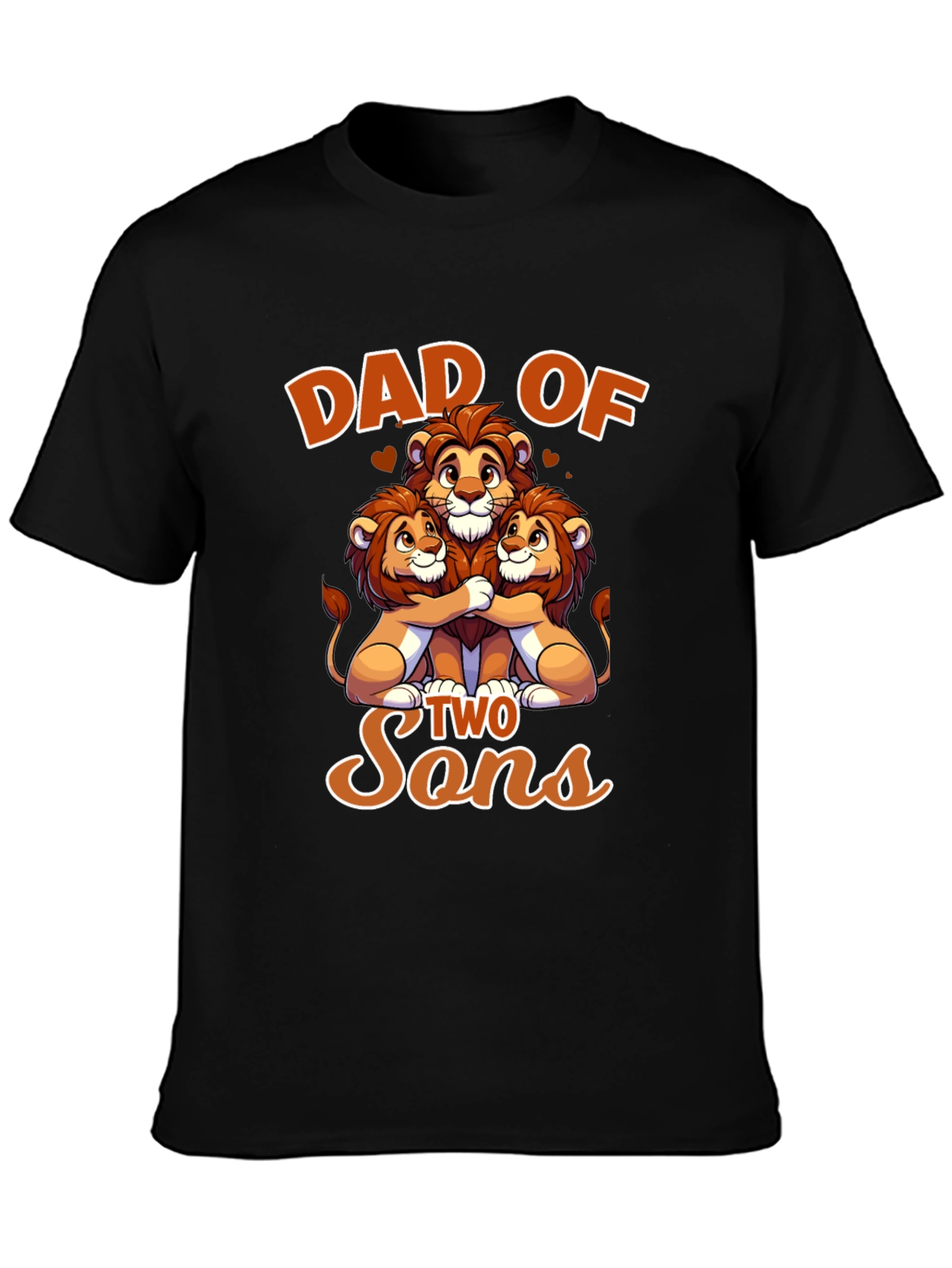Dad of Two Sons Lion T-Shirt