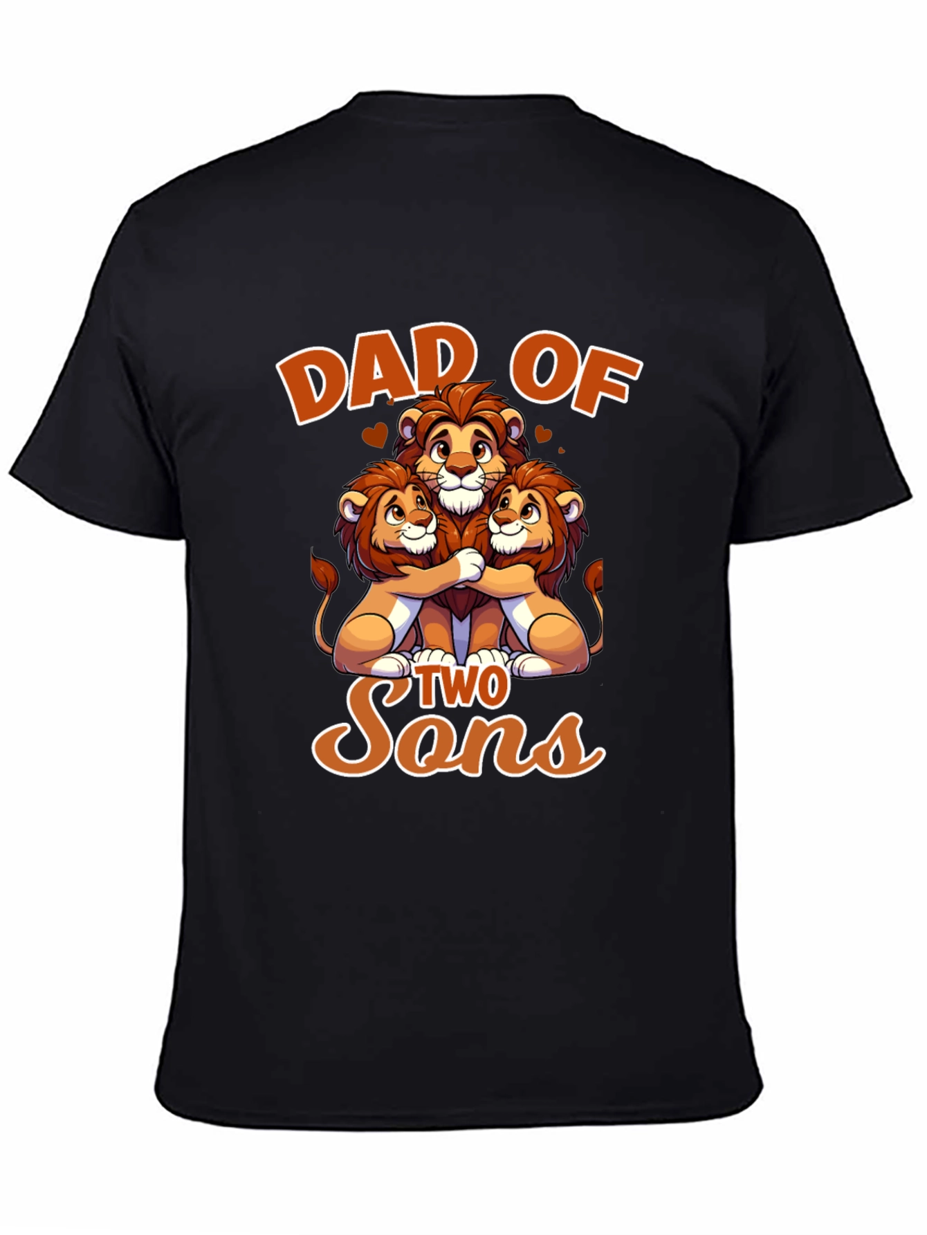Dad of Two Sons Lion T-Shirt