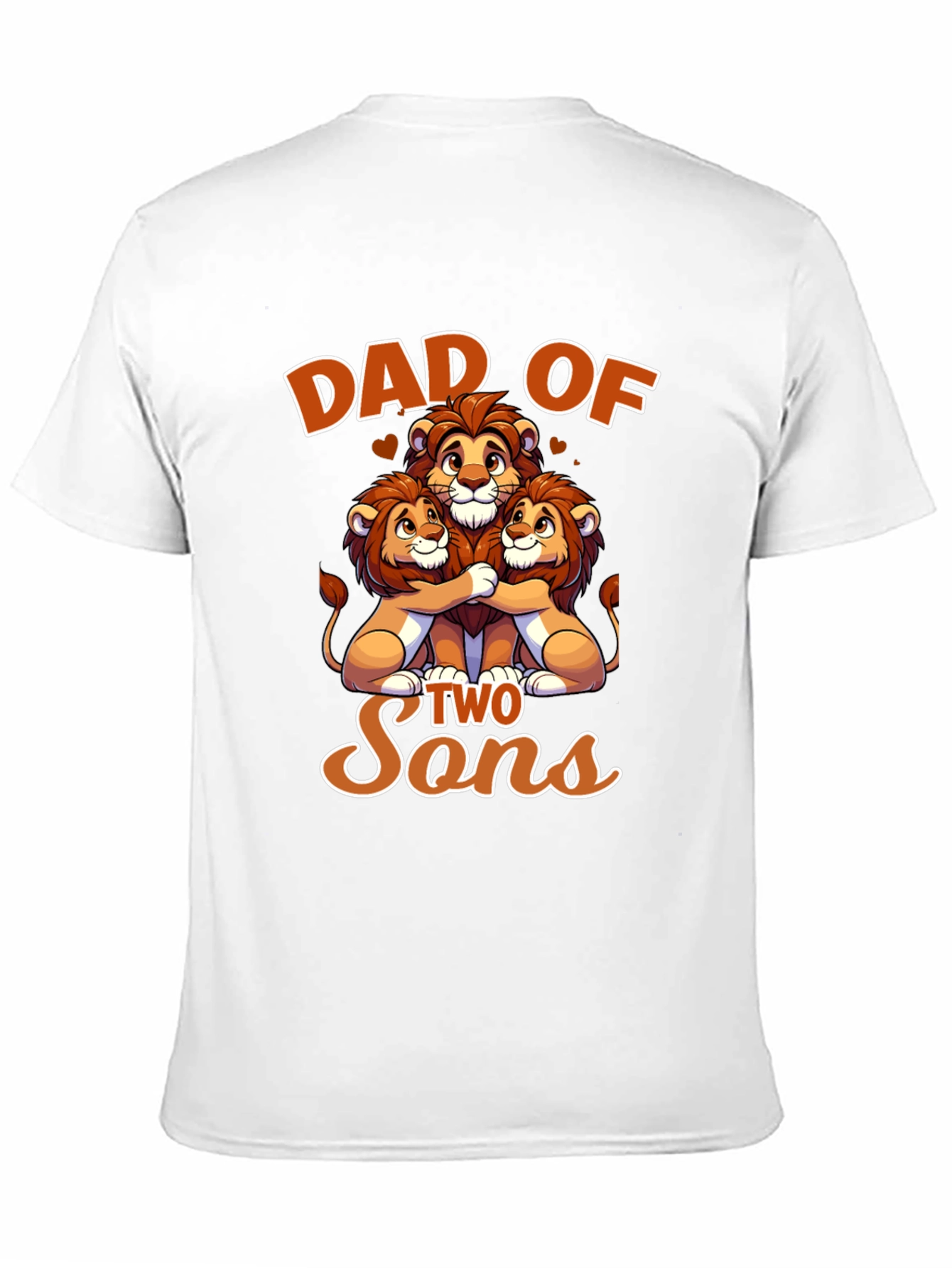Dad of Two Sons Lion T-Shirt