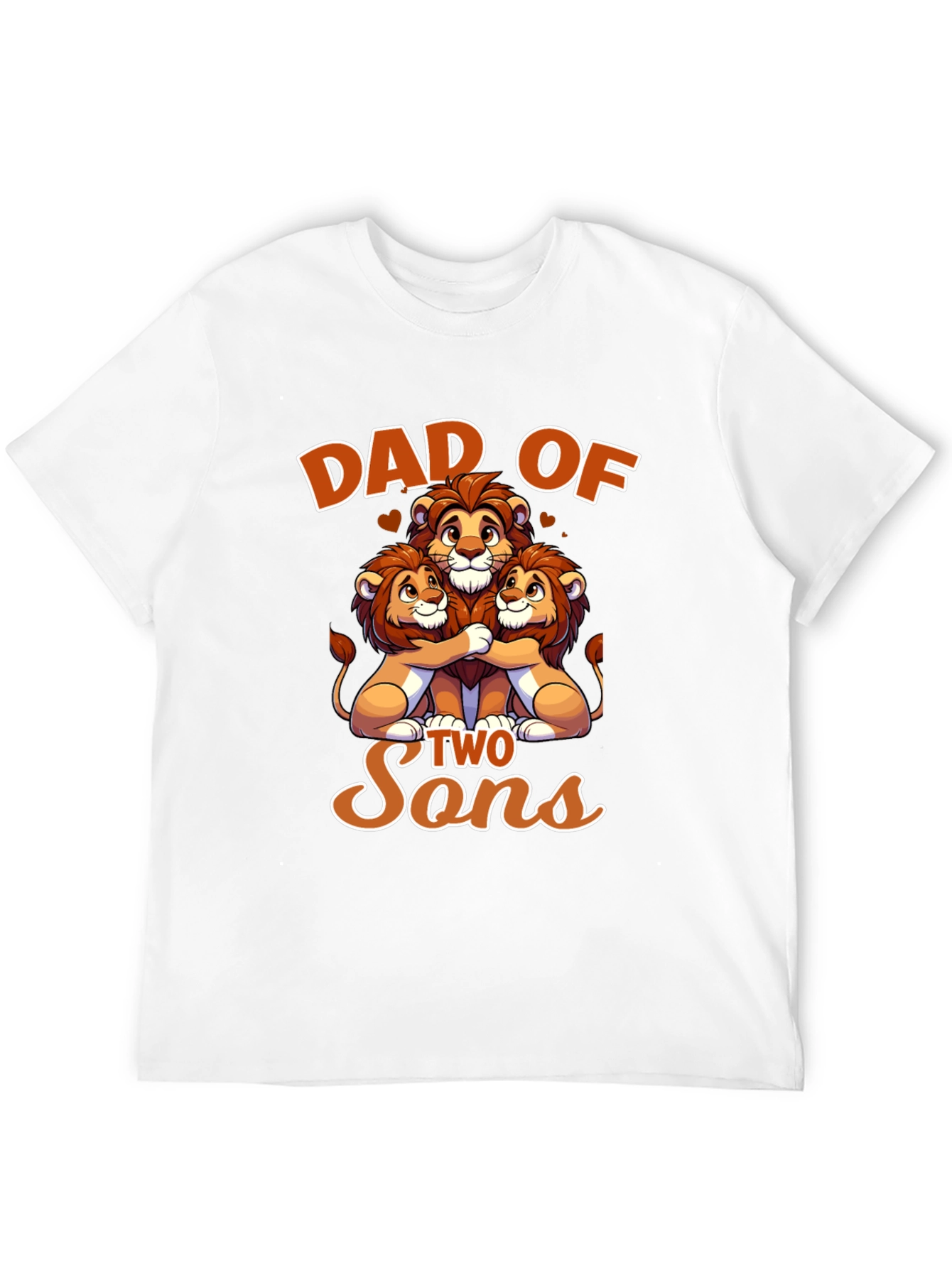 Dad of Two Sons Lion T-Shirt