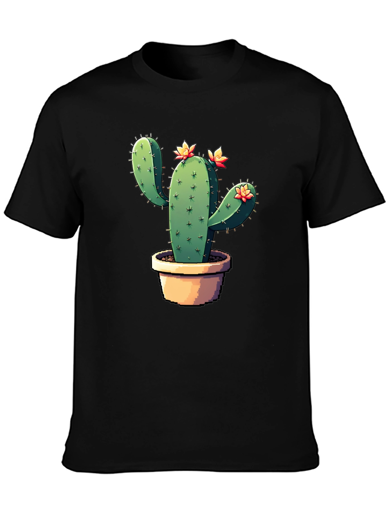 Cactus Graphic Black T-Shirt