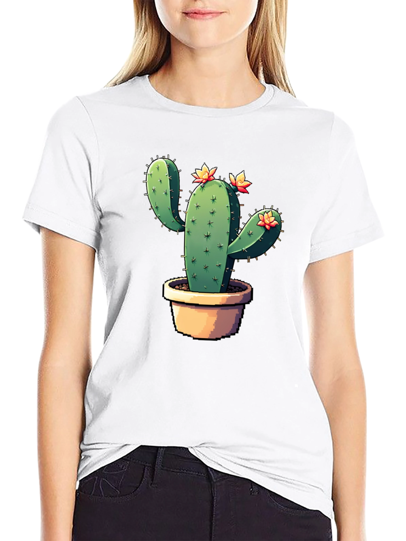 Cactus Graphic Black T-Shirt
