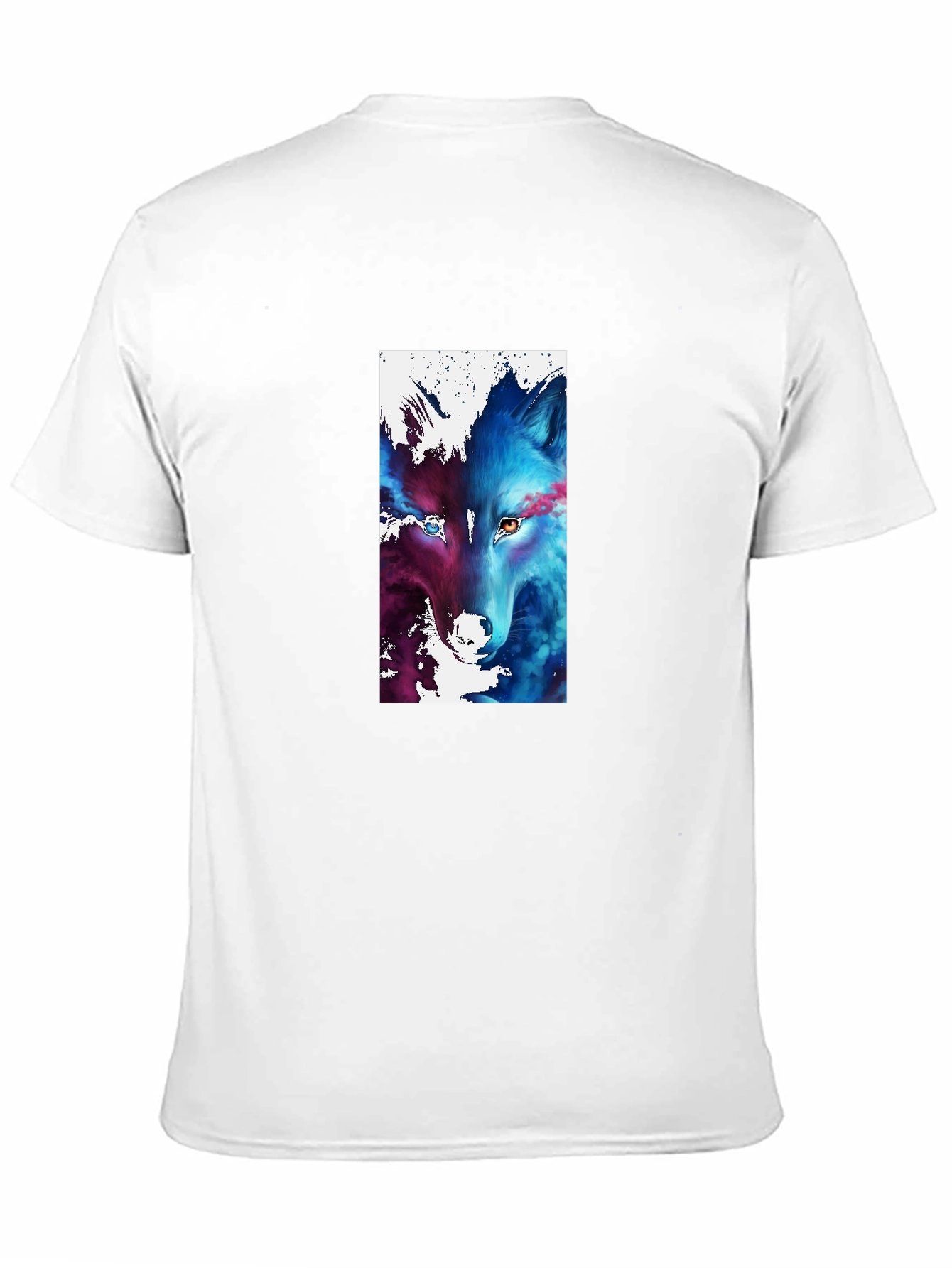 Abstract Wolf Graphic Black T-Shirt