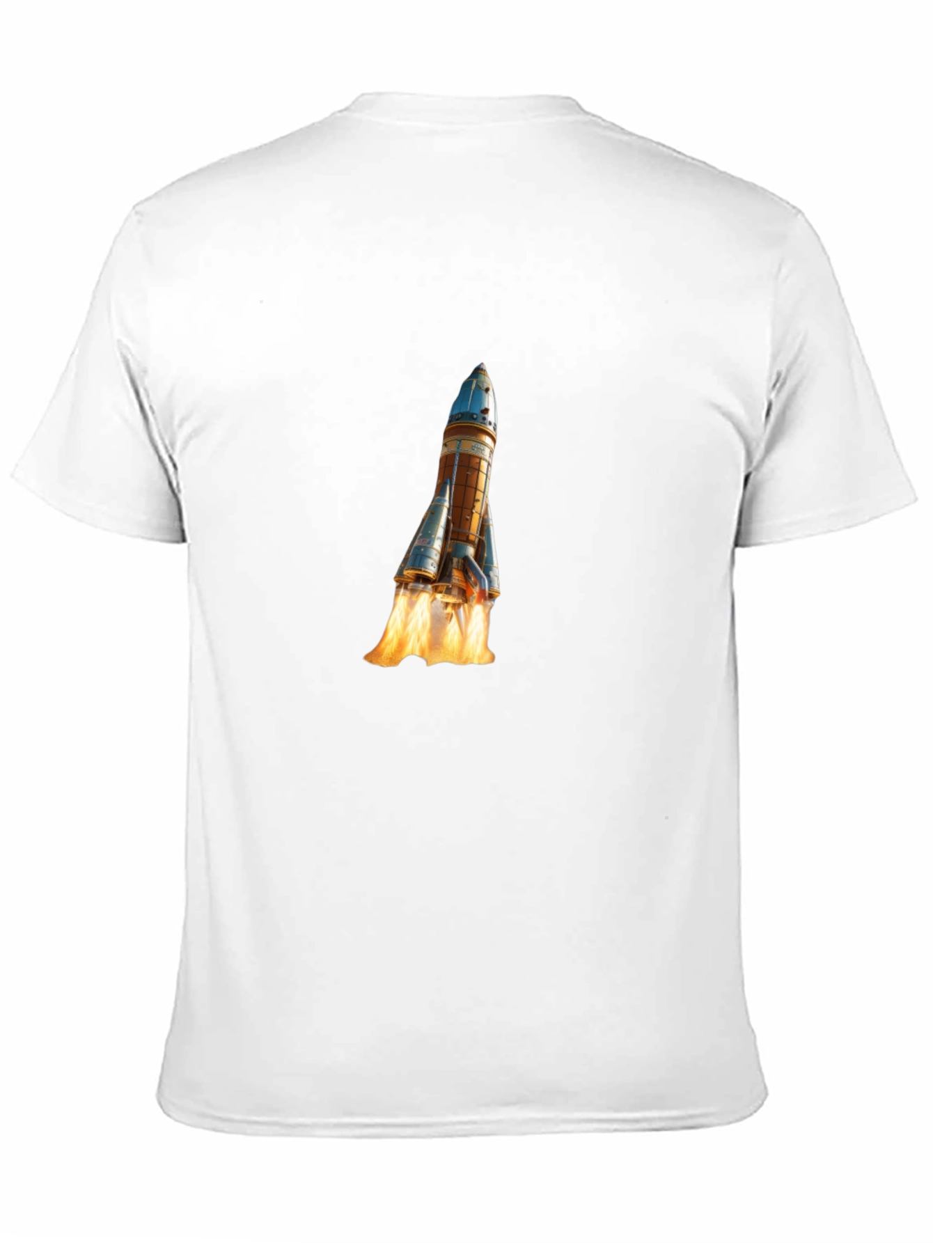 Rocket Launch Graphic Tee - Black Cotton Comfort